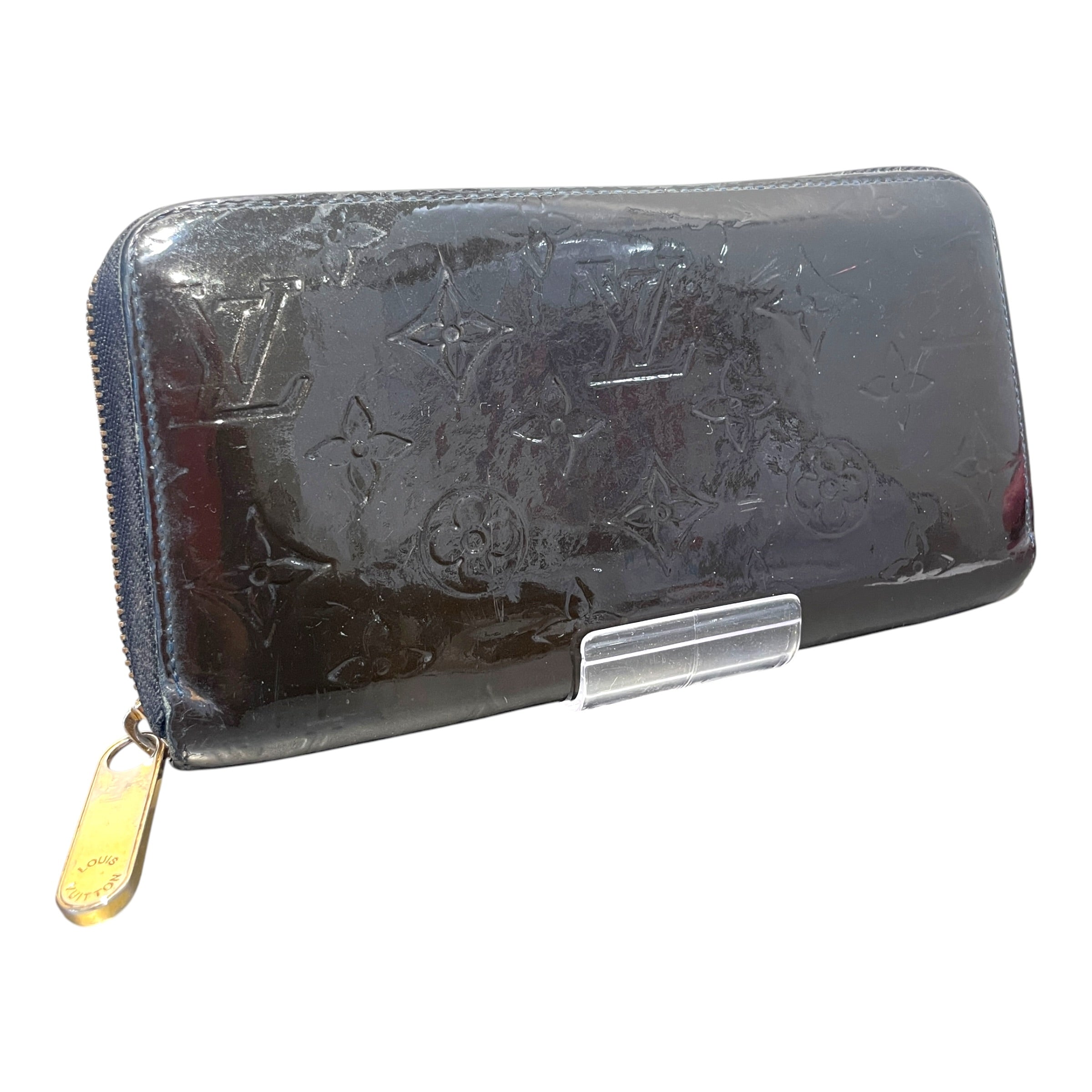 LOUIS VUITTON/Long Wallet/Monogram/Leather/BLK/L's/Vernis Zippy Wallet view 1