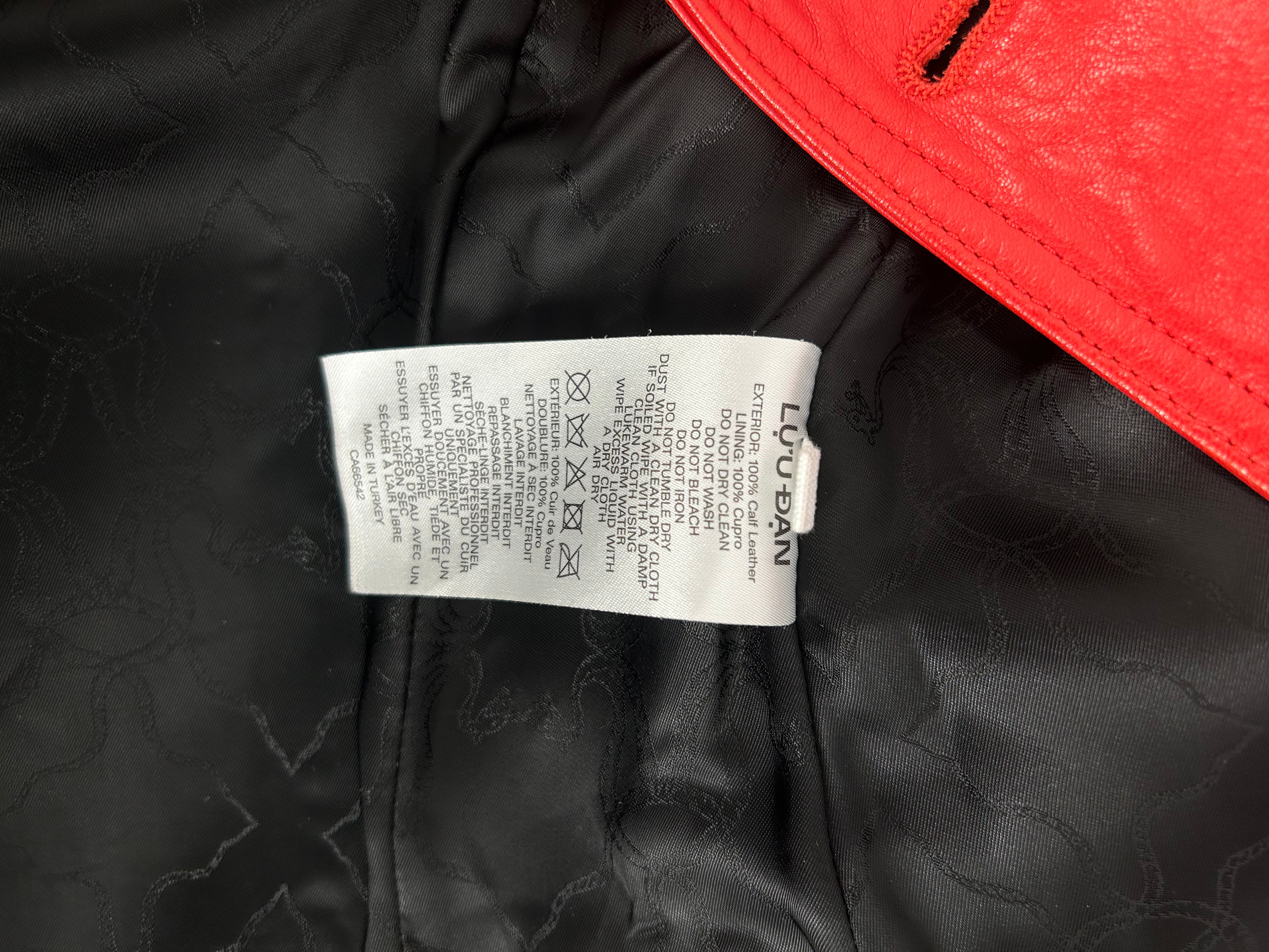 LU'U DAN/Leather Jkt/50/Leather/RED/Creep view 4