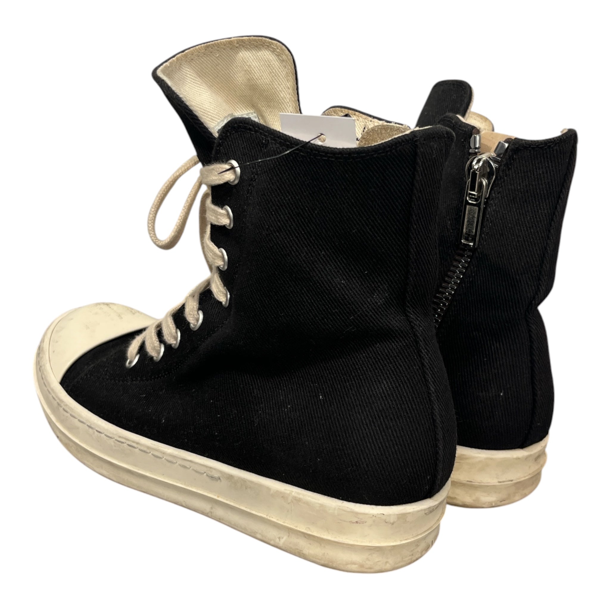 RICK OWENS DRKSHDW/Hi-Sneakers/EU 37.5/BLK/BLACK AND WHITE HI SHOES view 2