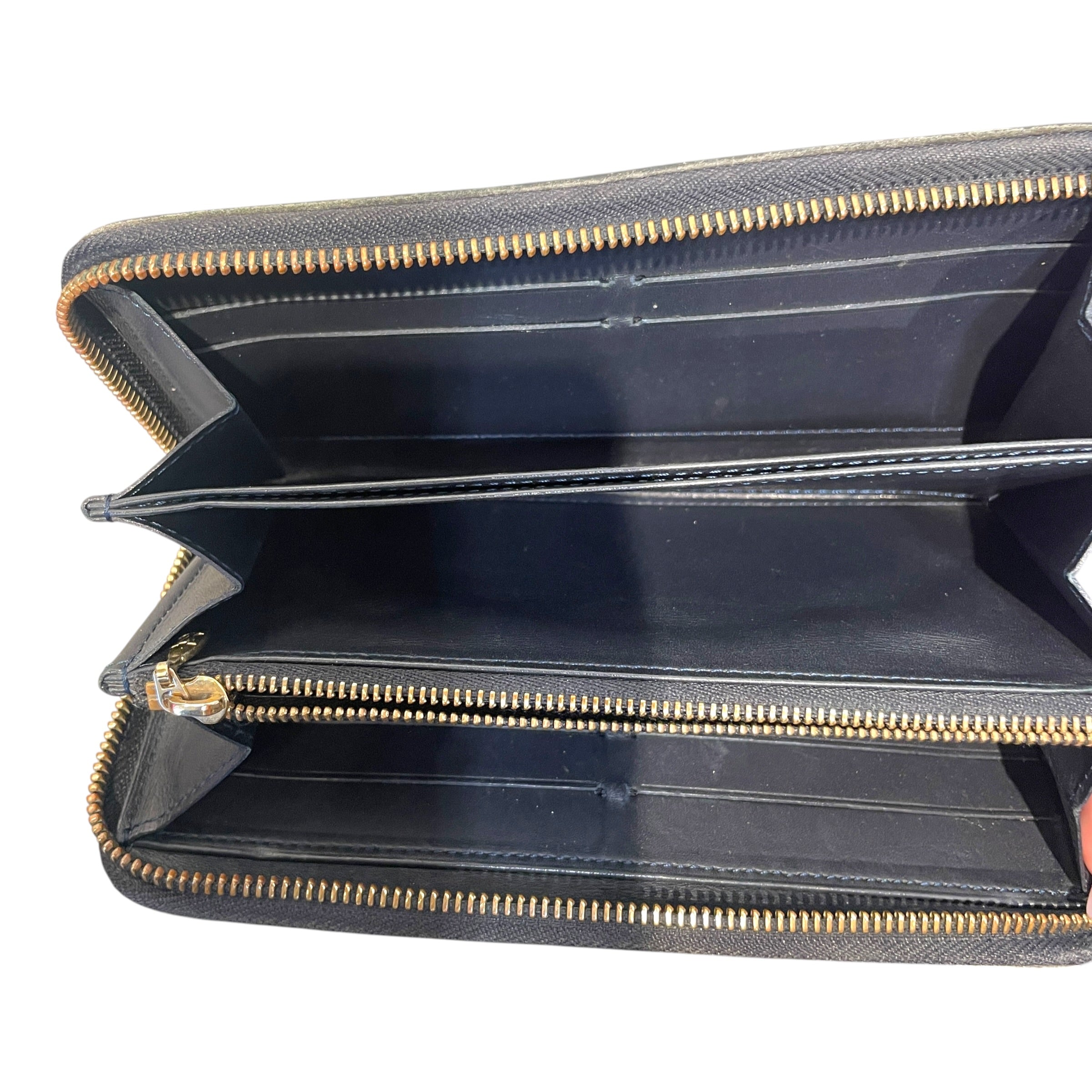 LOUIS VUITTON/Long Wallet/Monogram/Leather/BLK/L's/Vernis Zippy Wallet view 3
