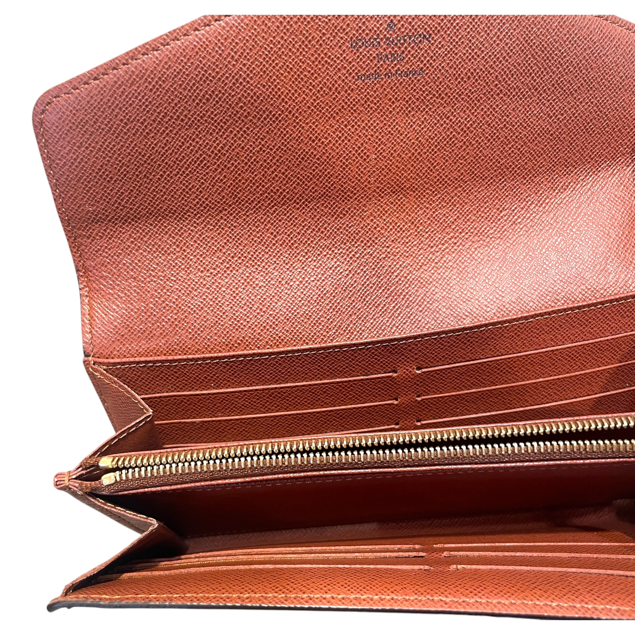 LOUIS VUITTON/Long Wallet/Monogram/Leather/BRW/L's/Sarah Wallet view 3
