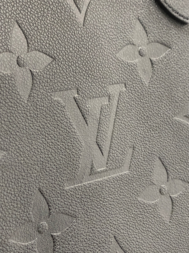 LOUIS VUITTON/Tote Bag/Monogram/Leather/BLK/Neverfull MM Black
