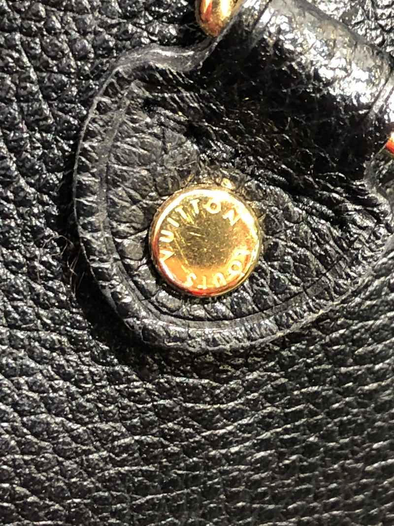 LOUIS VUITTON/Tote Bag/Monogram/Leather/BLK/Neverfull MM Black