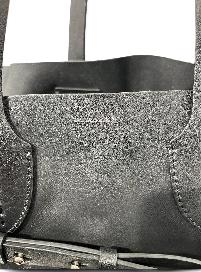 BURBERRY/Bag/Leather/BLK/LEATHER SOFT BELT TOTE BAG BLK view 3