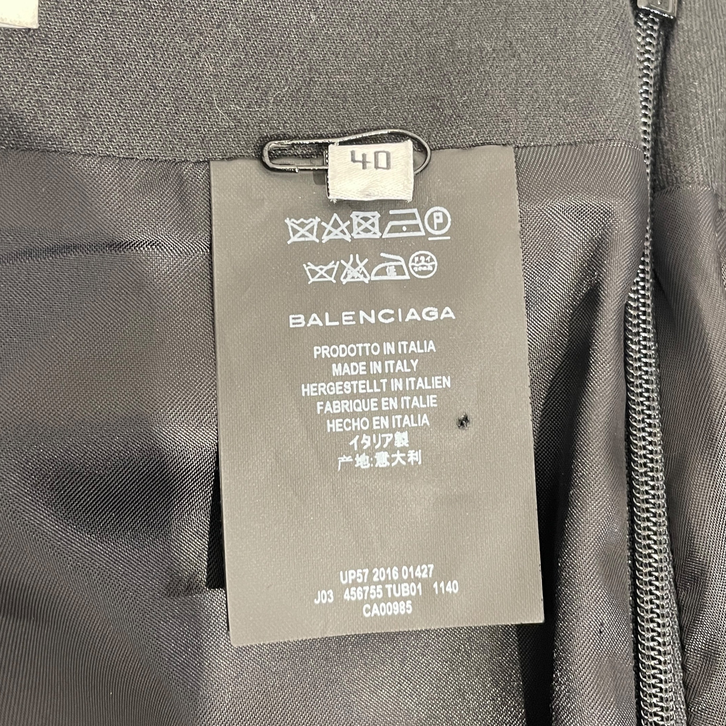 BALENCIAGA/Skirt/40/Cotton/BLK/ view 4