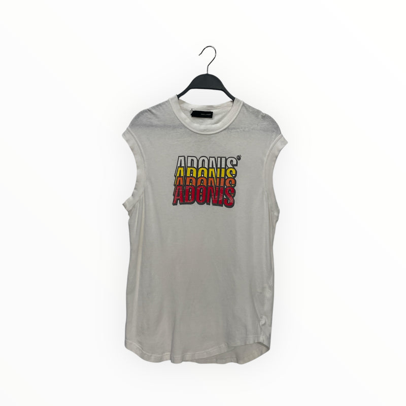 DSQUARED2/SL Cut & Sew/M/Graphic/Cotton/WHT/ADONIS