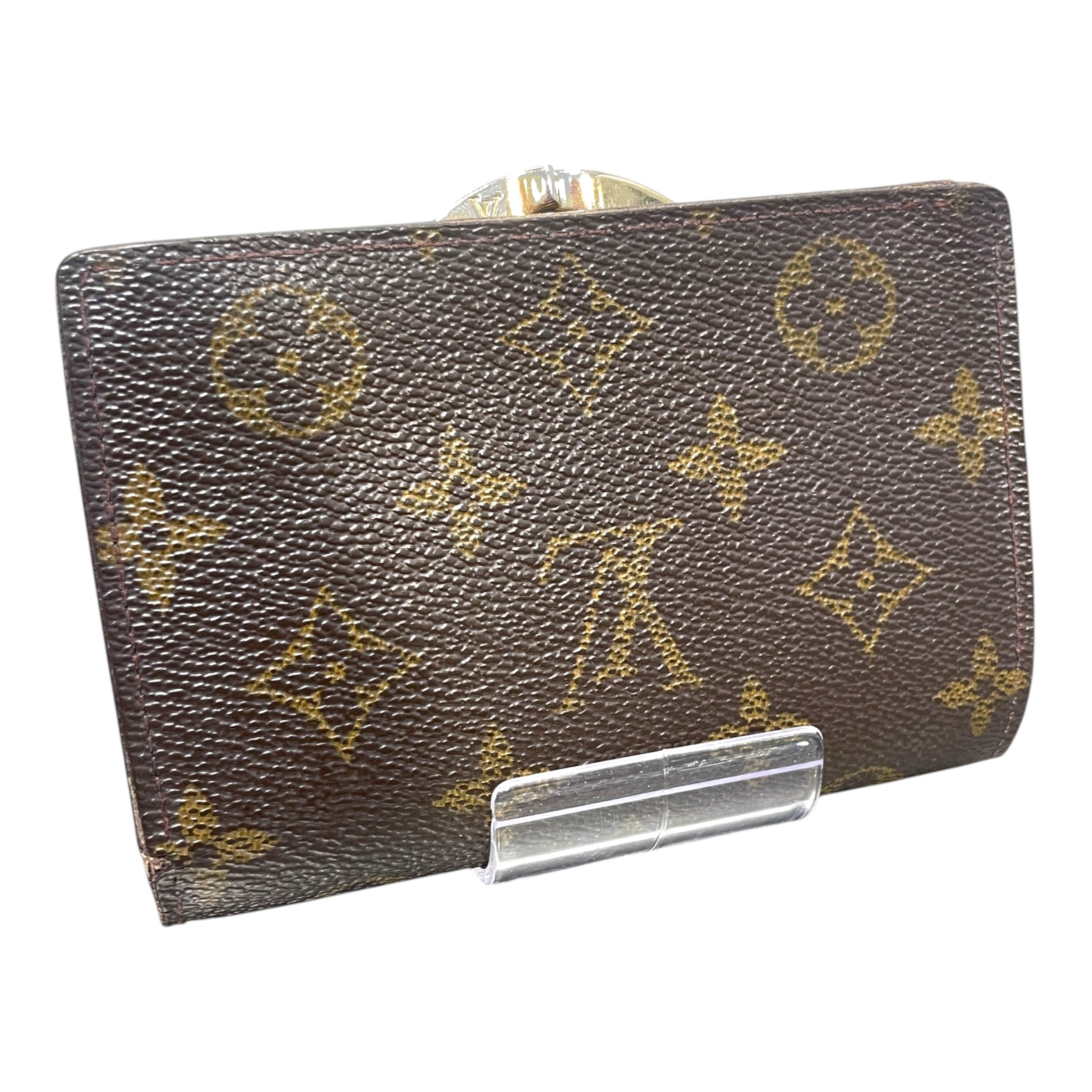 LOUIS VUITTON/Bifold Wallet/Monogram/Leather/BRW/L's/Kisslock Wallet view 2
