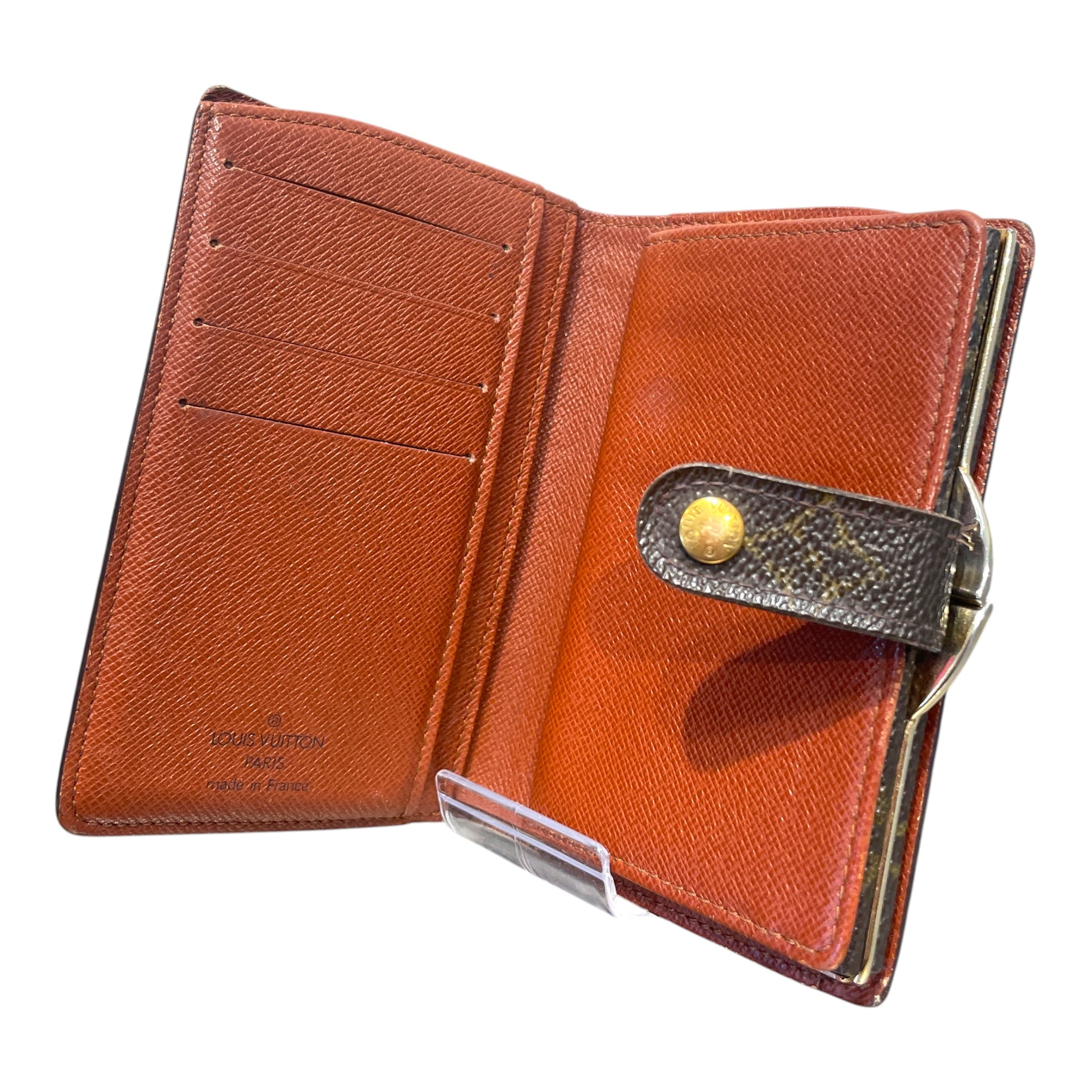 LOUIS VUITTON/Bifold Wallet/Monogram/Leather/BRW/L's/Kisslock Wallet view 3