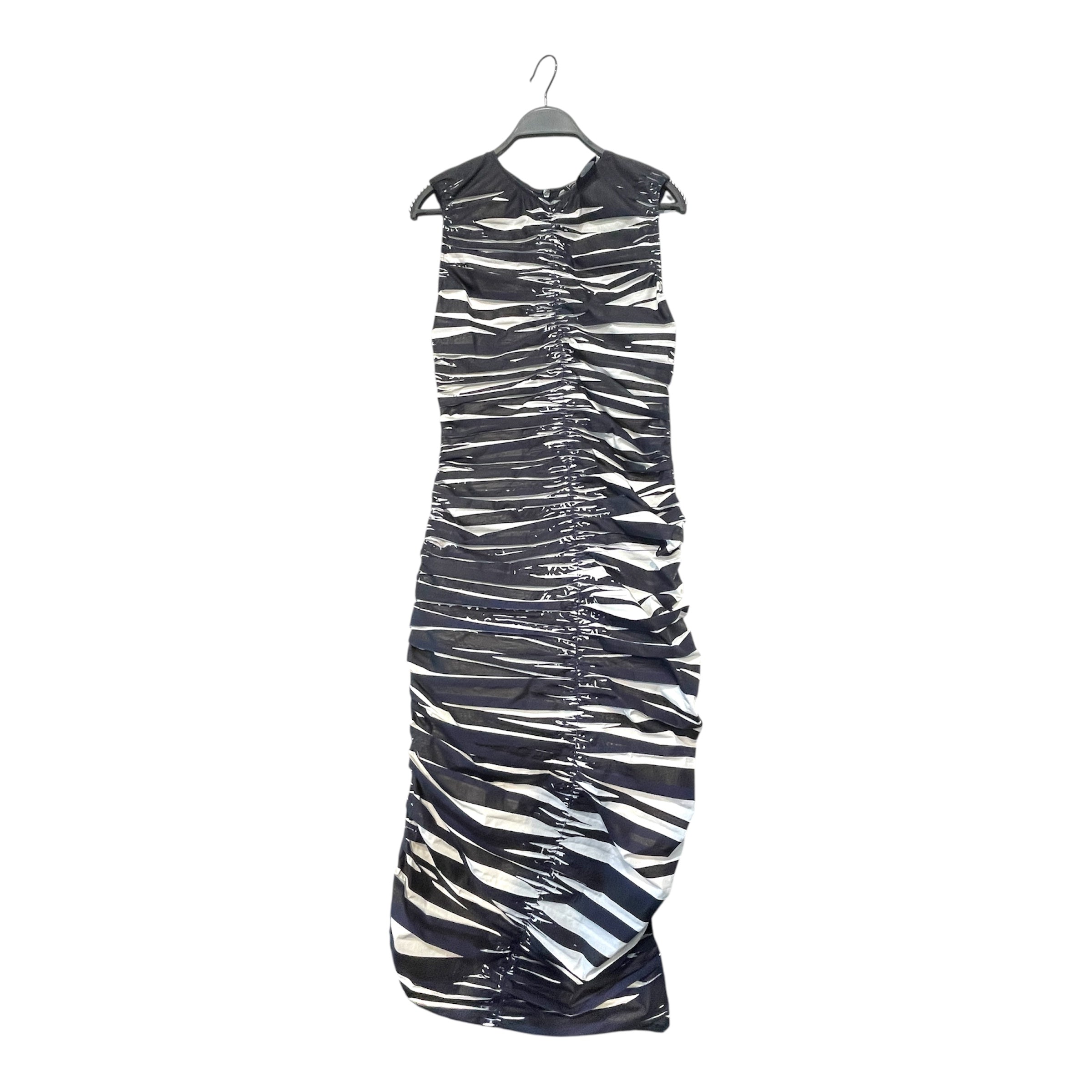Salvatore Ferragamo/SL Dress/38/Stripe/Nylon/NVY/ view 1