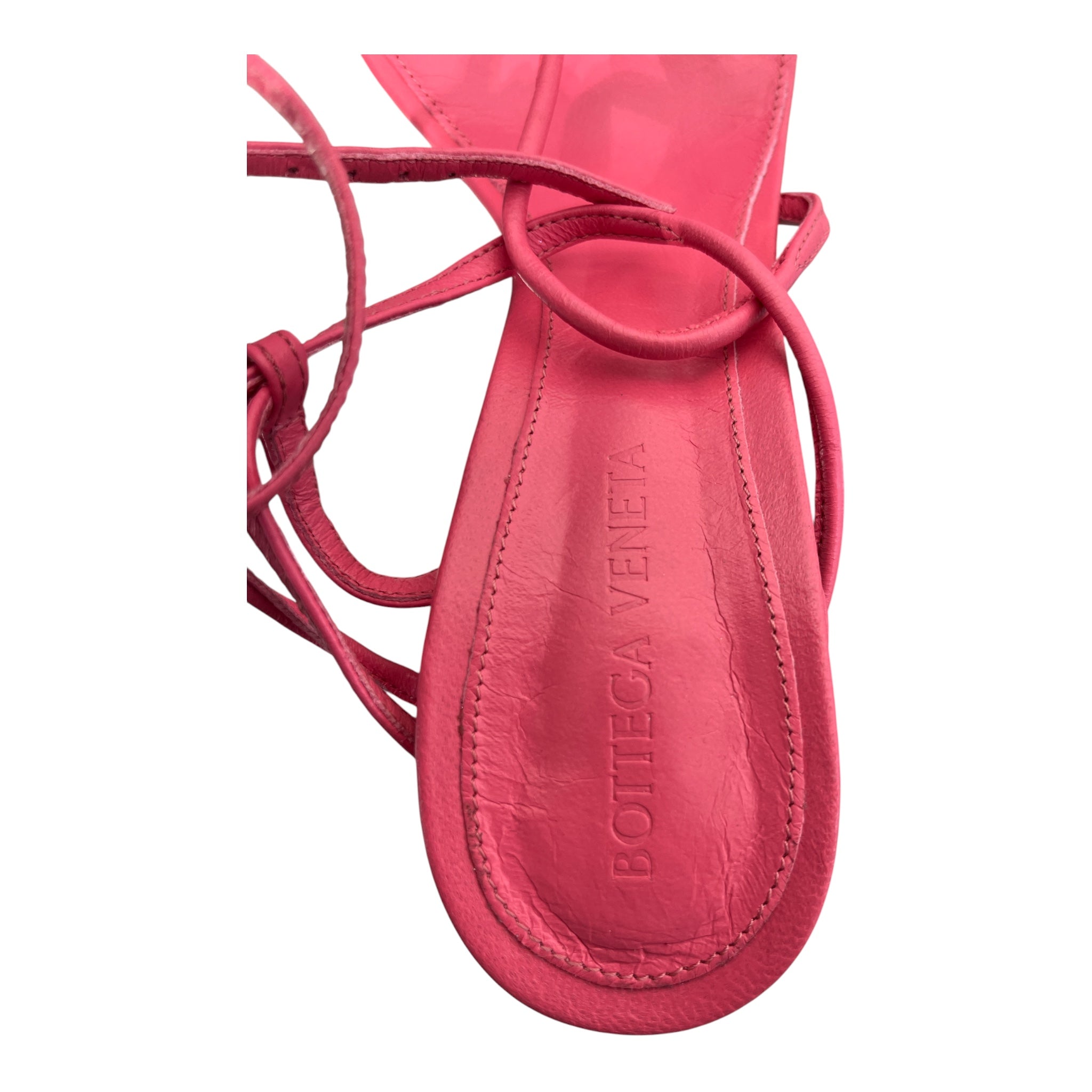 BOTTEGA VENETA/Heels/EU 38.5/Leather/PNK/STRAPPY HEEL view 3