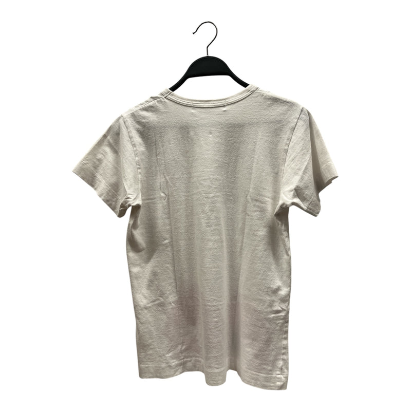 PLAY COMME des GARCONS/T-Shirt/M/Cotton/WHT/Graphic/Patch Logo Botton Logo