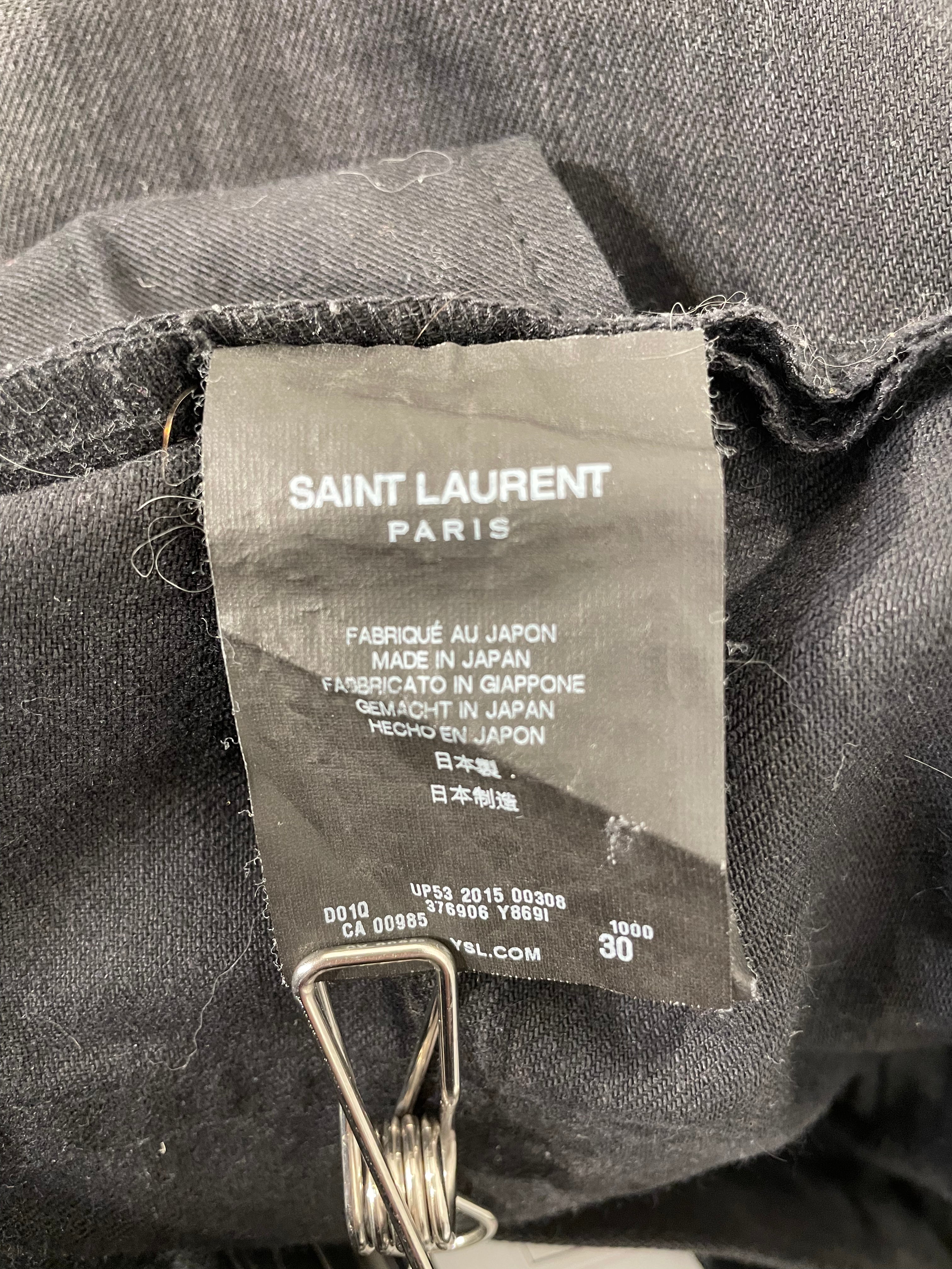 SAINT LAURENT/Skinny Pants/30/Denim/BLK/Low-rise/D02 BLK 15SS view 4