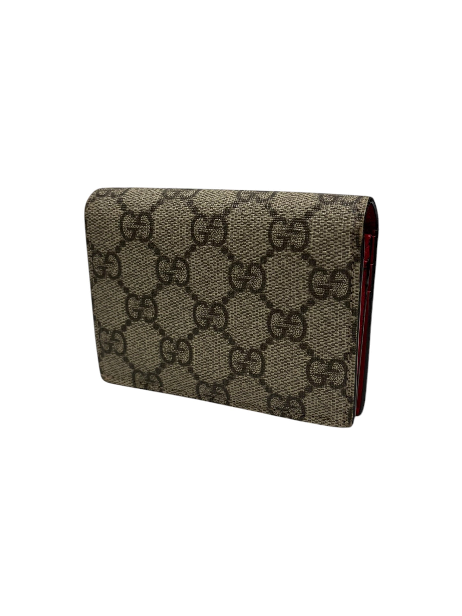 GUCCI/Bifold Wallet/All Over Print/Leather/KHK/Cherry Compact Wallet view 2