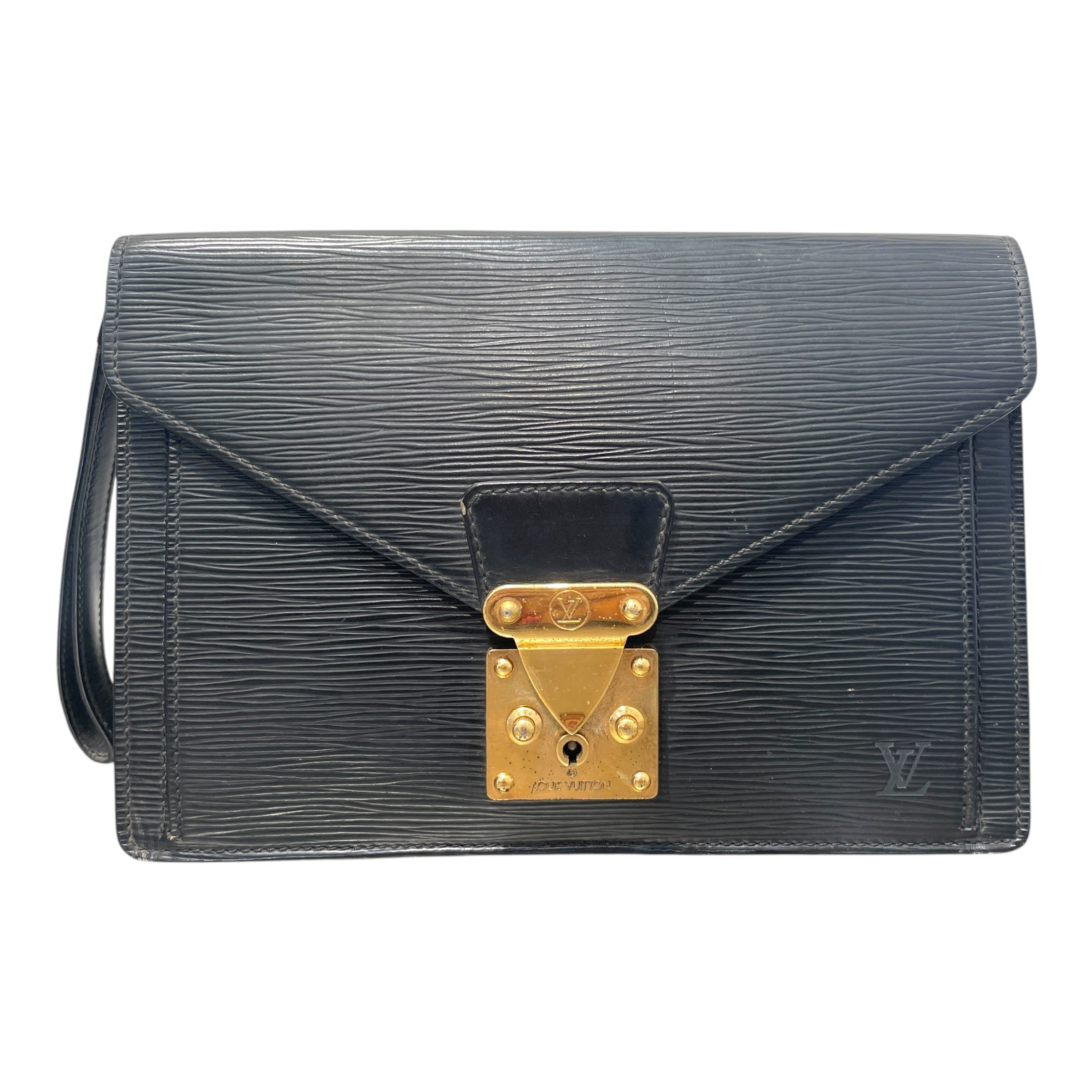 LOUIS VUITTON/Clutch Bag/Leather/BLK/Epi Dragonne Clutch view 1