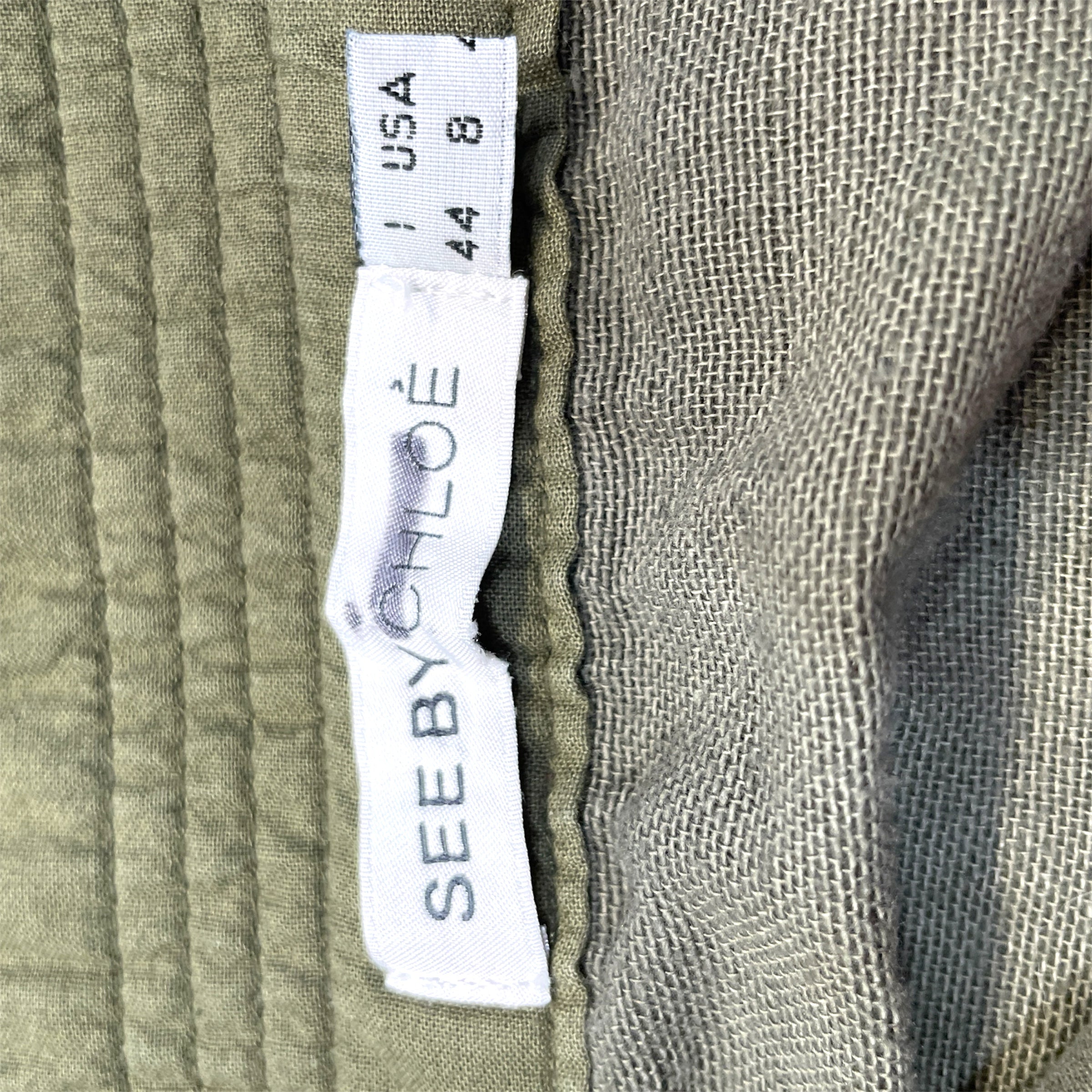 SEE BY CHLOE/Skirt/8/Cotton/GRN/Mini Length/Army Green Mini Tie Skirt view 4