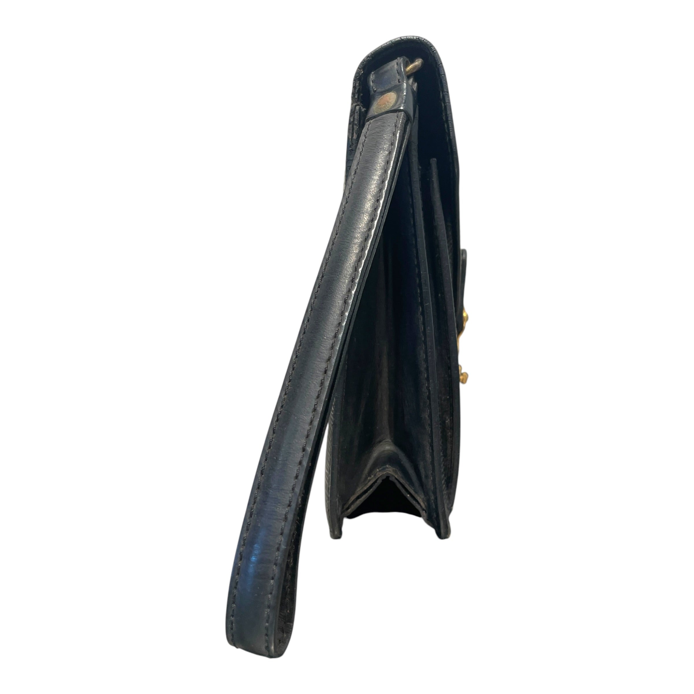 LOUIS VUITTON/Clutch Bag/Leather/BLK/Epi Dragonne Clutch view 3