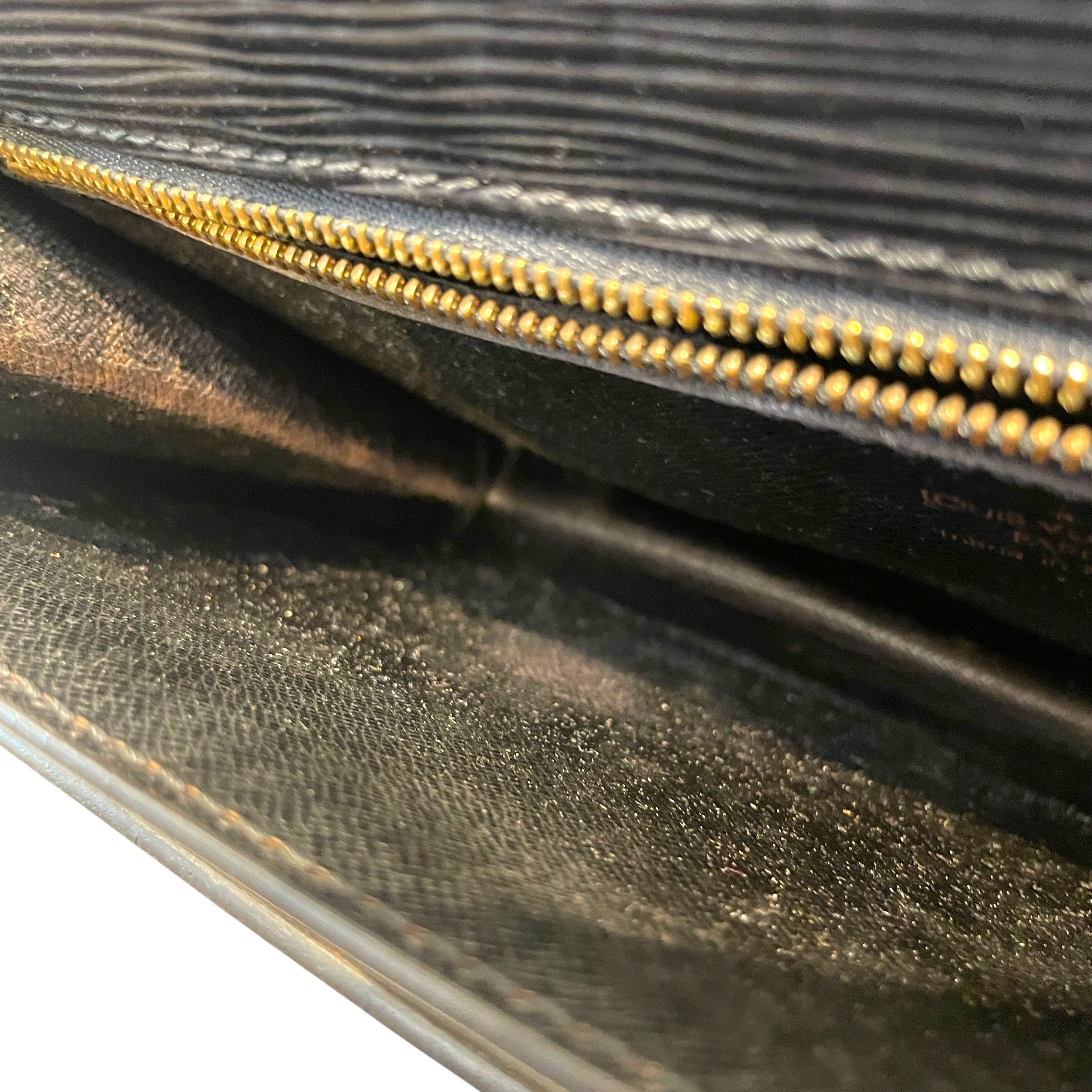 LOUIS VUITTON/Clutch Bag/Leather/BLK/Epi Dragonne Clutch view 6