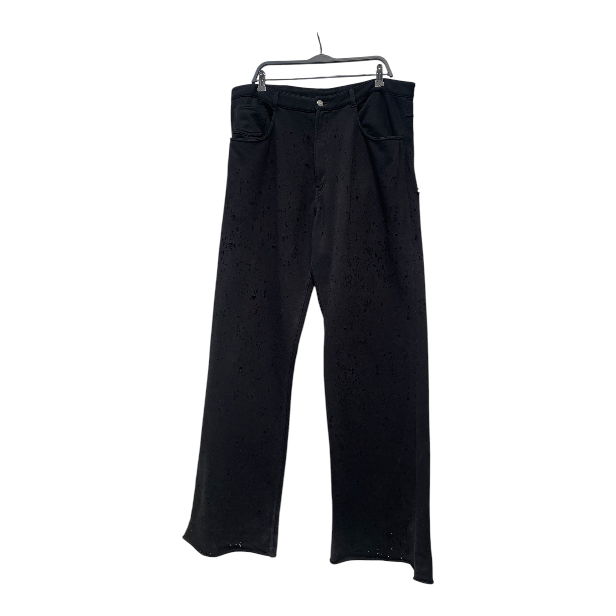 MM6/Straight Pants/XL/Cotton/BLK/distressed wide leg sweats view 1