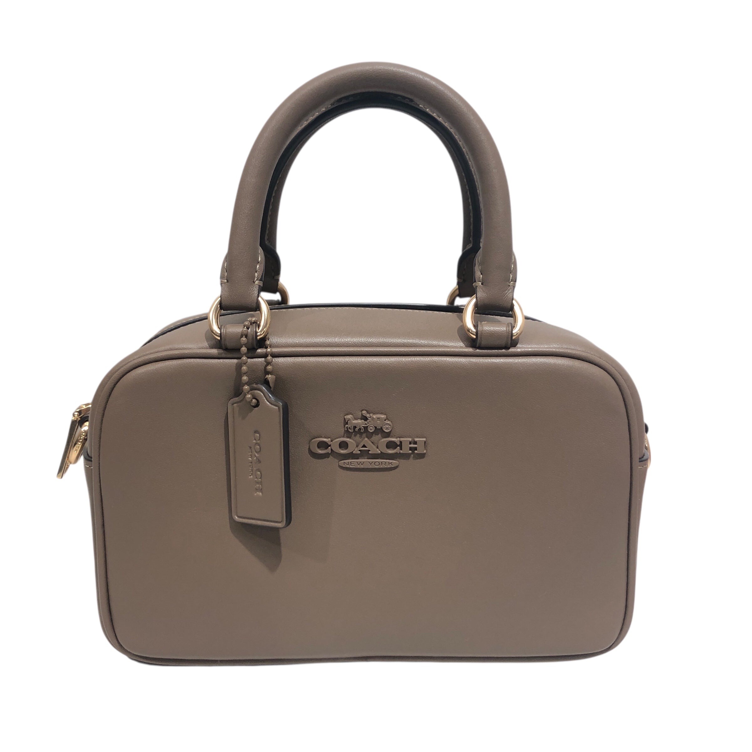 COACH/Hand Bag/Leather/BEG/ view 1