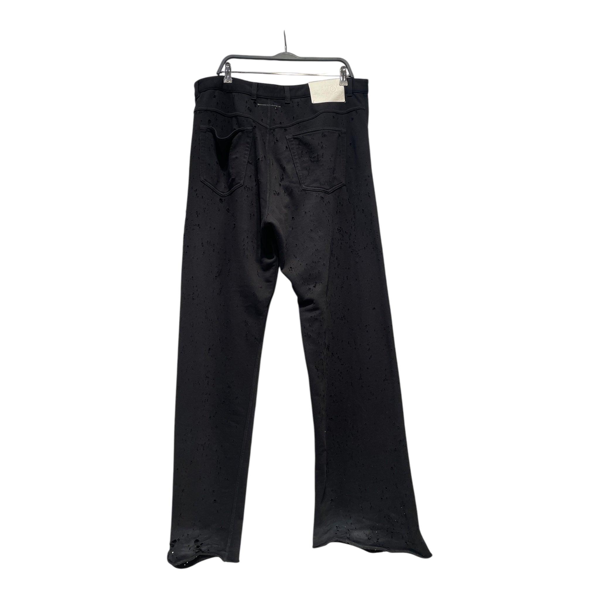MM6/Straight Pants/XL/Cotton/BLK/distressed wide leg sweats view 2