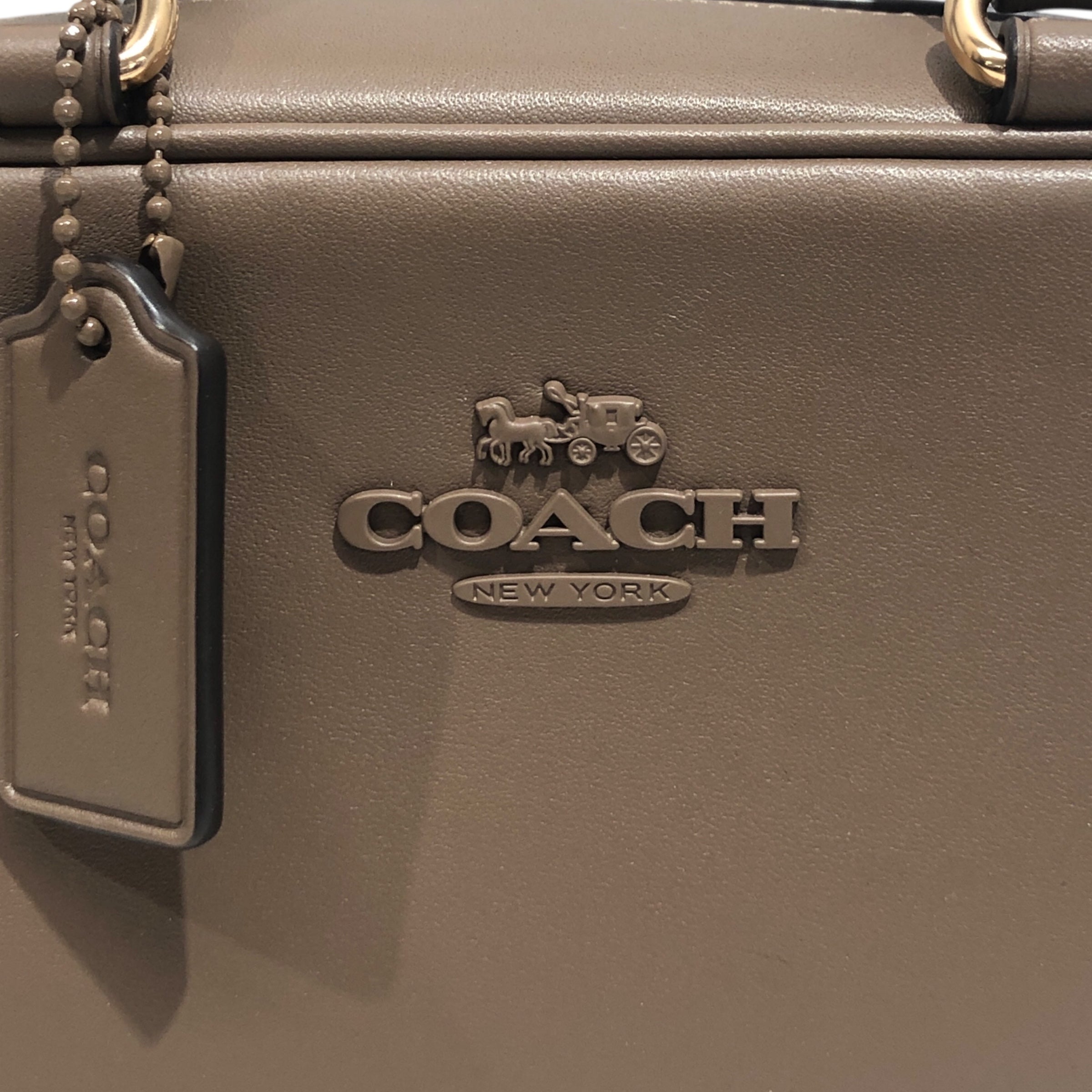 COACH/Hand Bag/Leather/BEG/ view 5