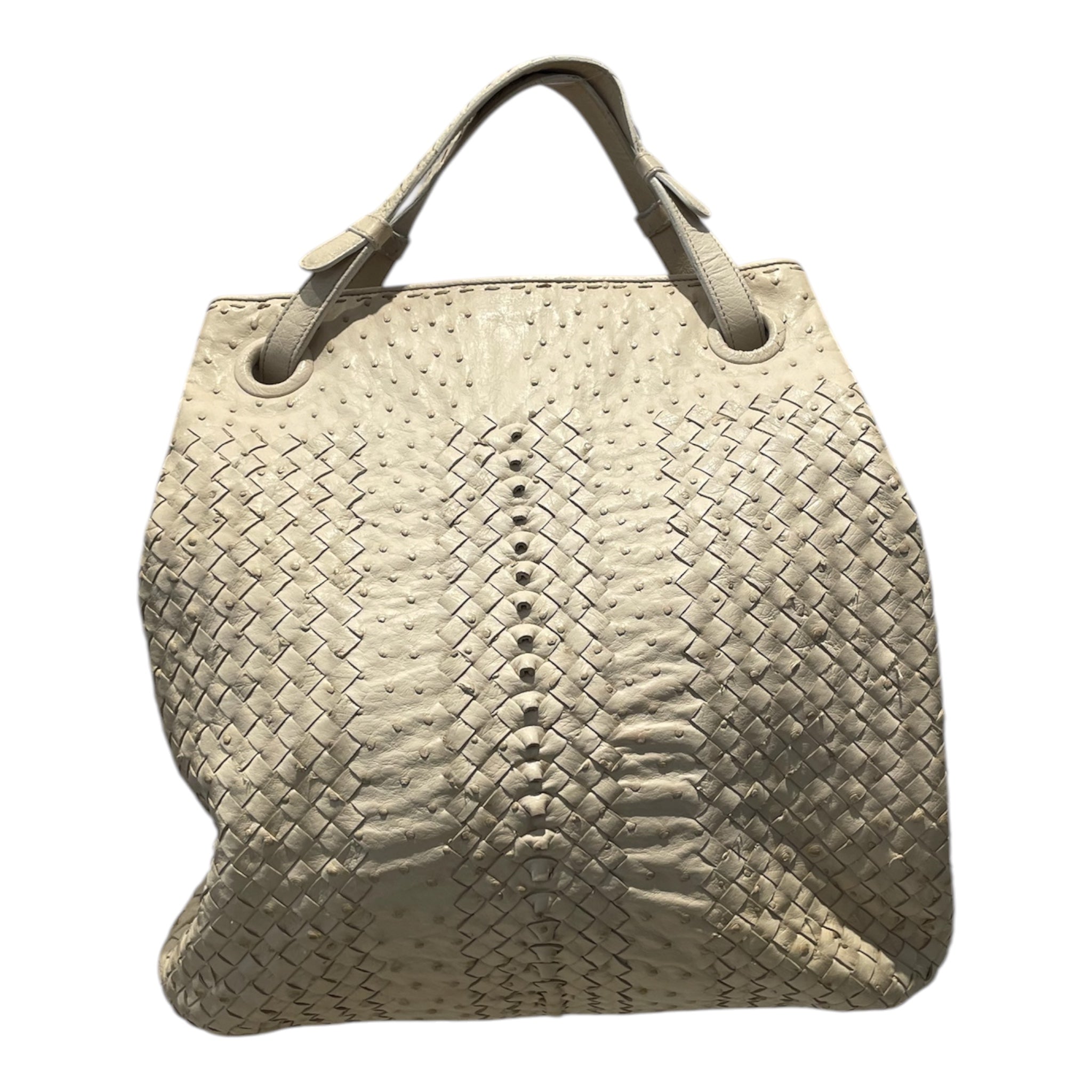 BOTTEGA VENETA/Tote Bag/Leather/IVR/Intrecciato Ostrich Lthr Tote view 1