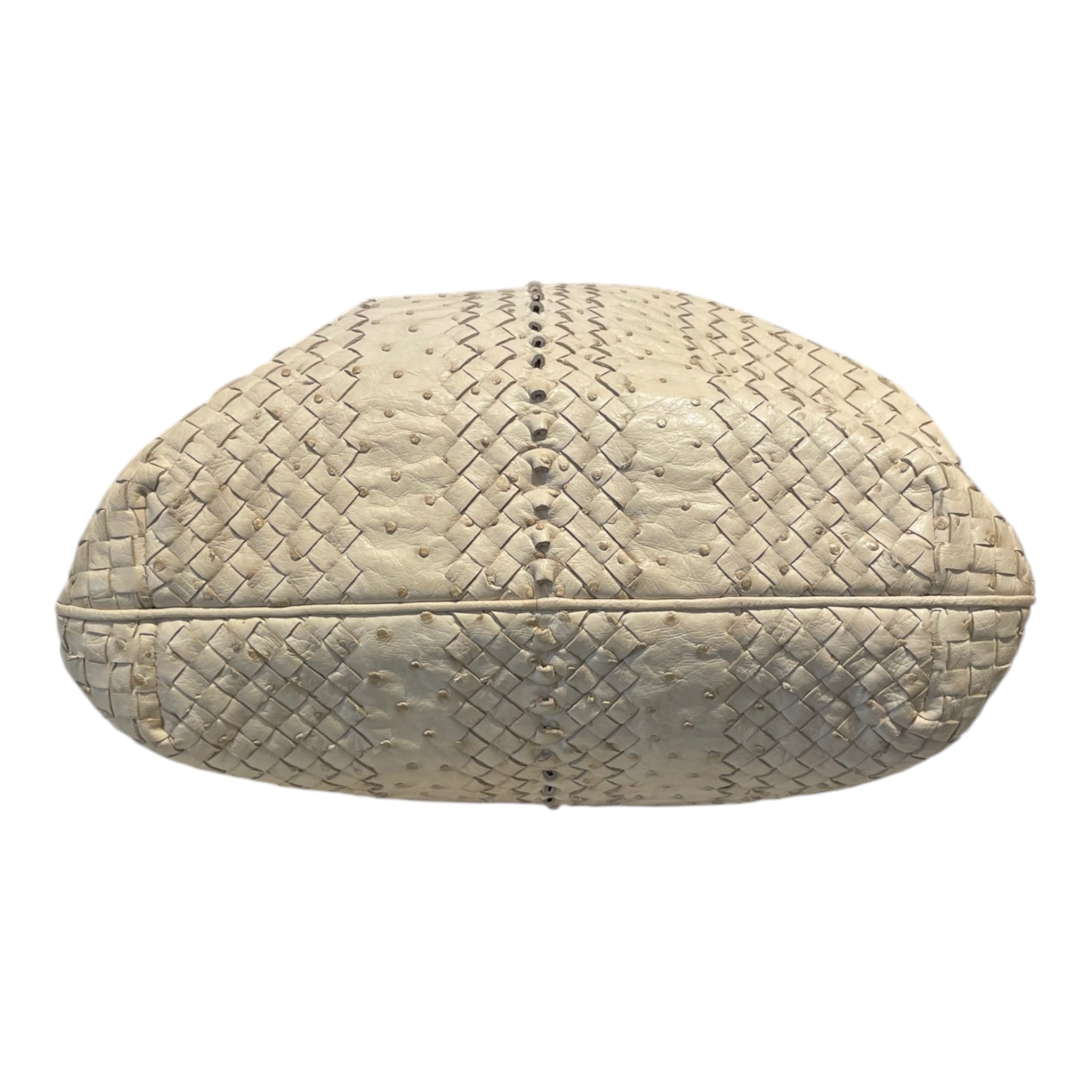 BOTTEGA VENETA/Tote Bag/Leather/IVR/Intrecciato Ostrich Lthr Tote view 3