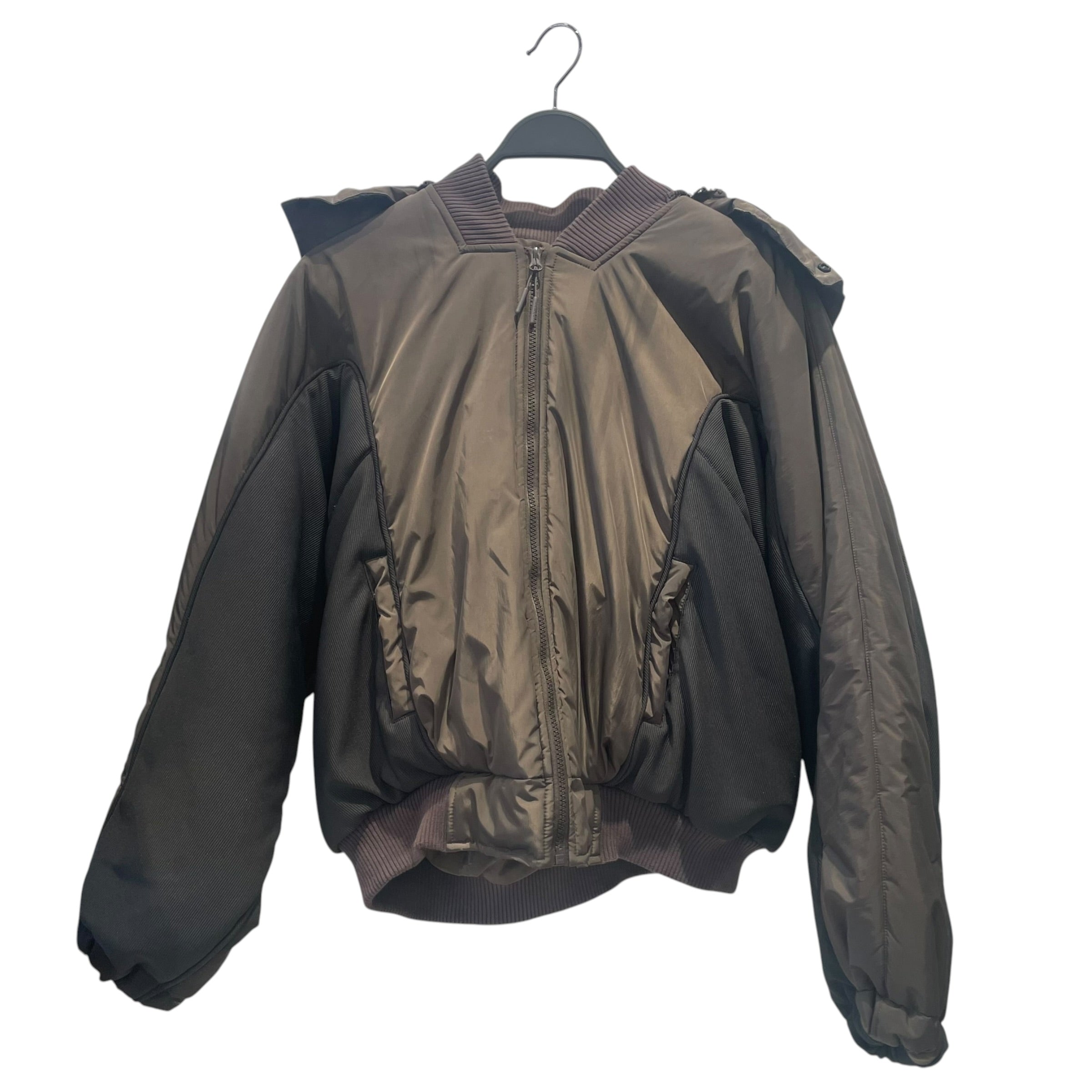 HYEIN SEO/Jacket/3/Nylon/GRY/Detachable Hooded Bomber view 1