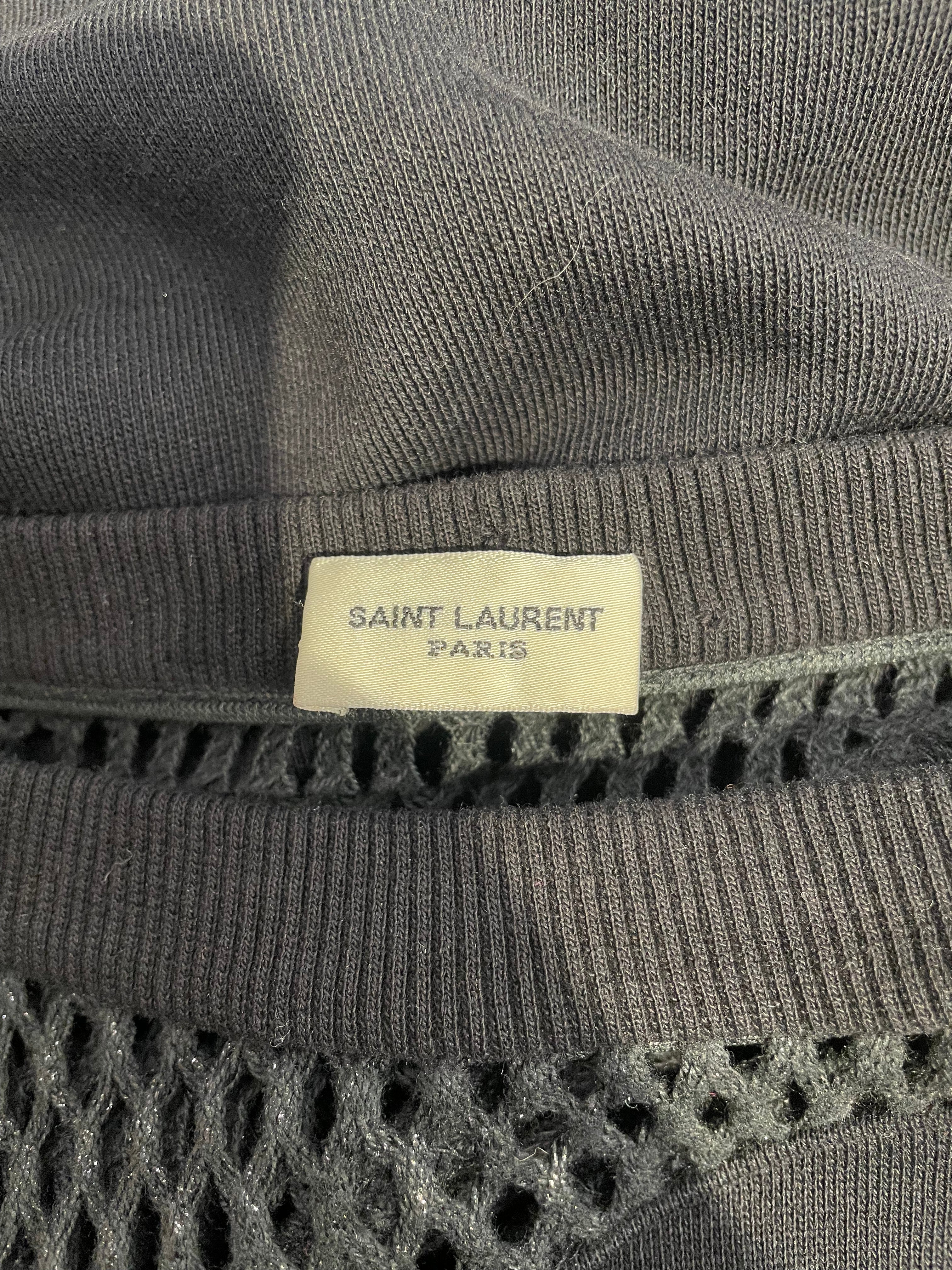 SAINT LAURENT/Sweatshirt/M/Cotton/BLK/SHOULDER NET 2013 view 3