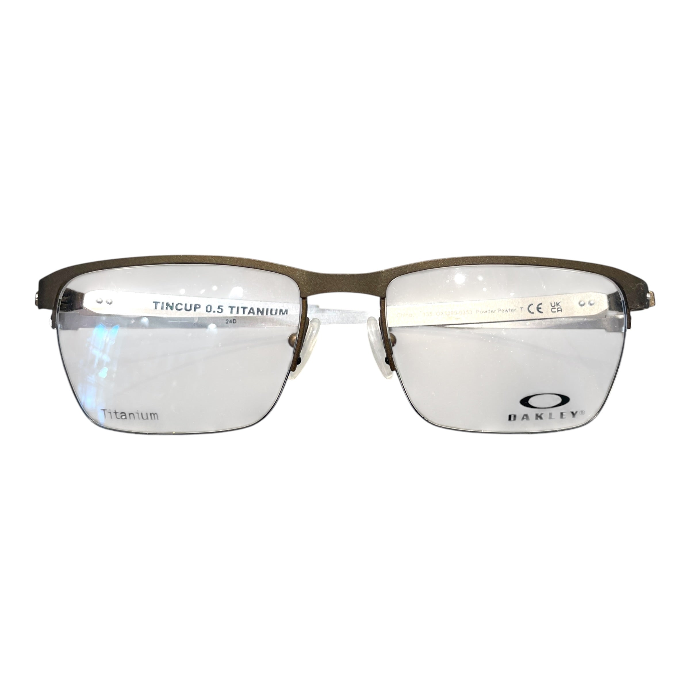 OAKLEY/Glasses/Titanium/SLV/M's/Titanium Powder Coal Optic view 1