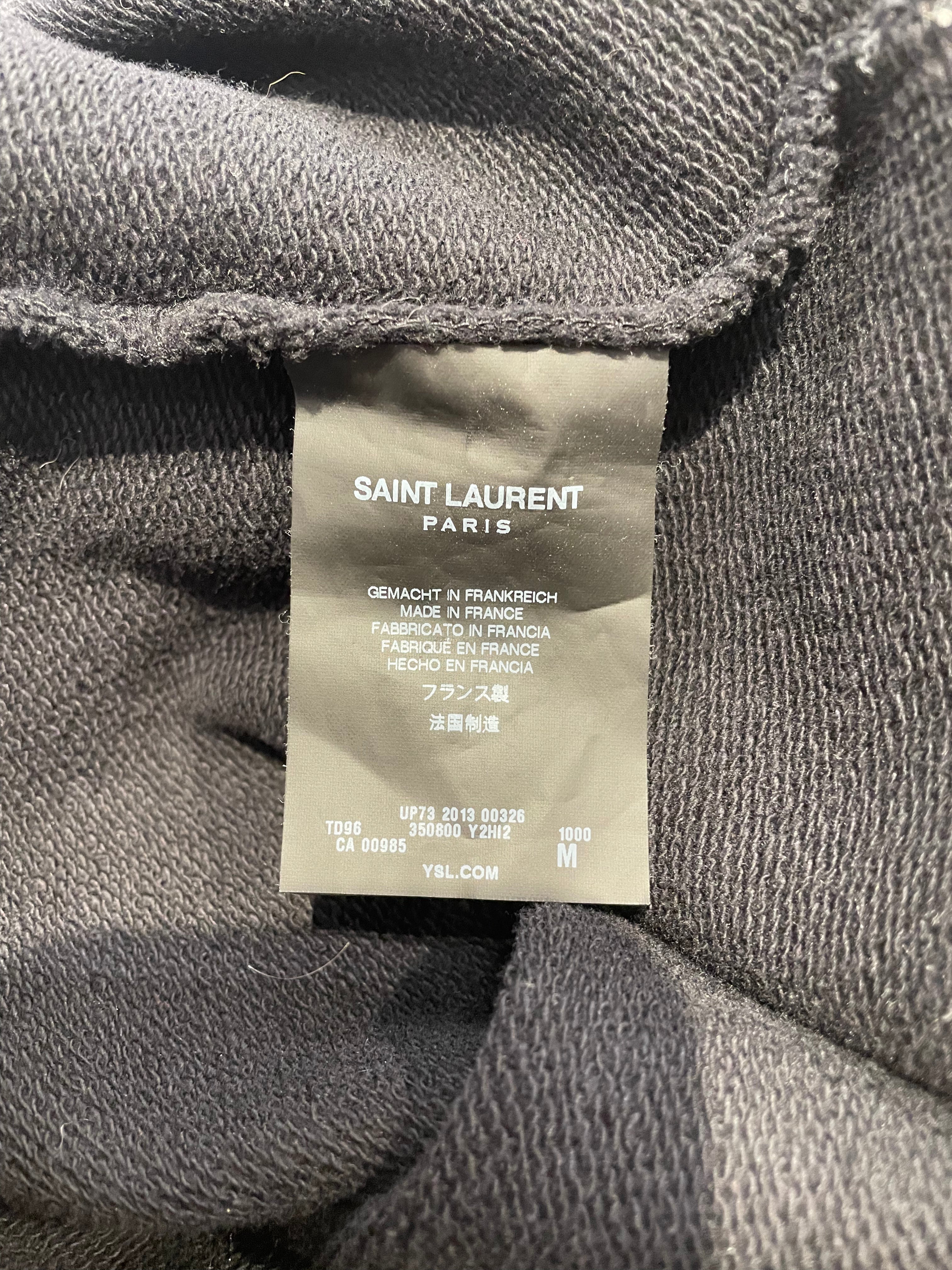 SAINT LAURENT/Sweatshirt/M/Cotton/BLK/SHOULDER NET 2013 view 4