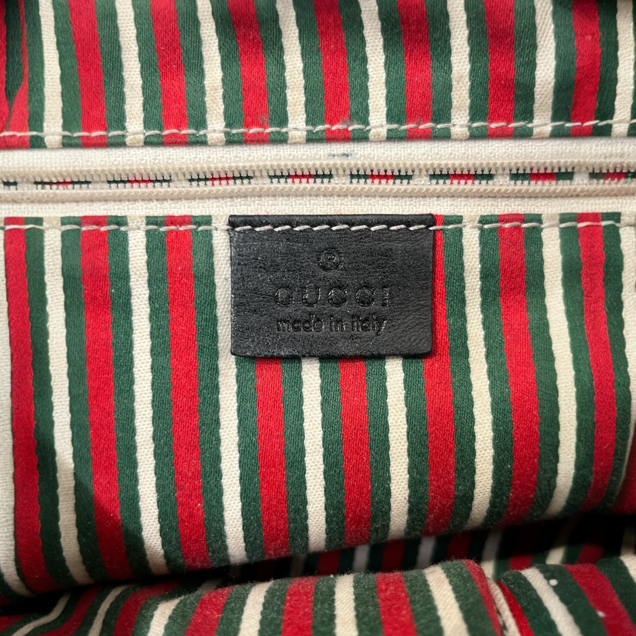 GUCCI/Cross Body Bag/Leather/BLK/HOBO RED WHITE GREEN INT. view 5