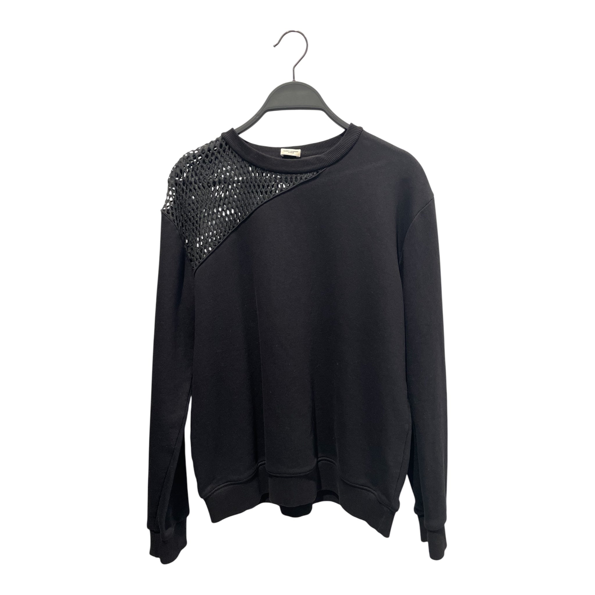 SAINT LAURENT/Sweatshirt/M/Cotton/BLK/SHOULDER NET 2013 view 1