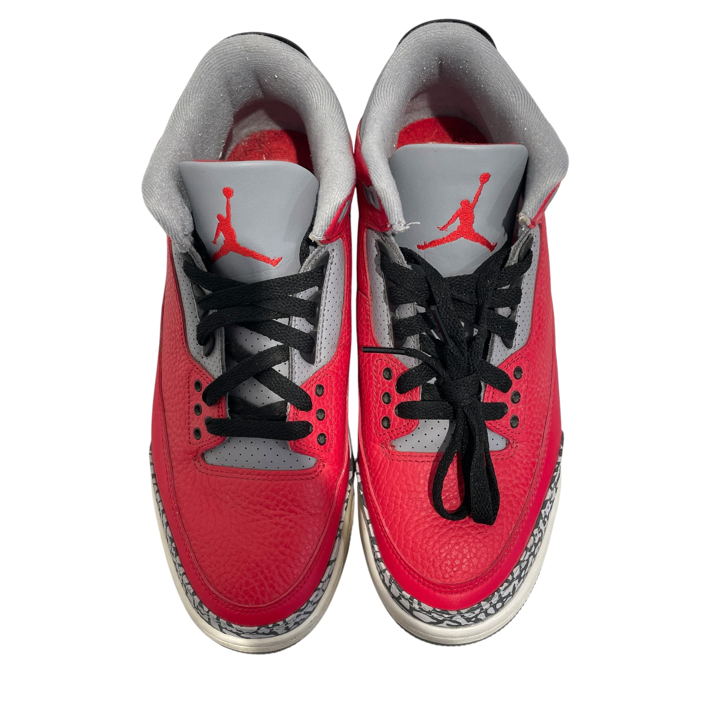 NIKE/Hi-Sneakers/US 9.5/Leather/RED/Air Jordan 3 'Fire Red' view 3