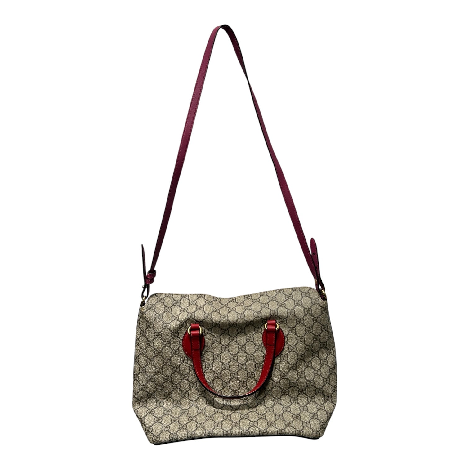 GUCCI/Tote Bag/BEG/PINK STRAP view 1