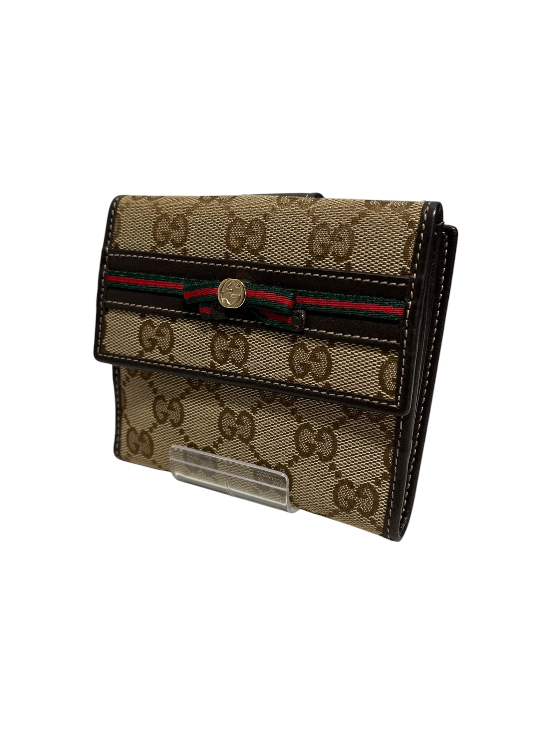 GUCCI/Bifold Wallet/Monogram/Cotton/KHK/ view 1