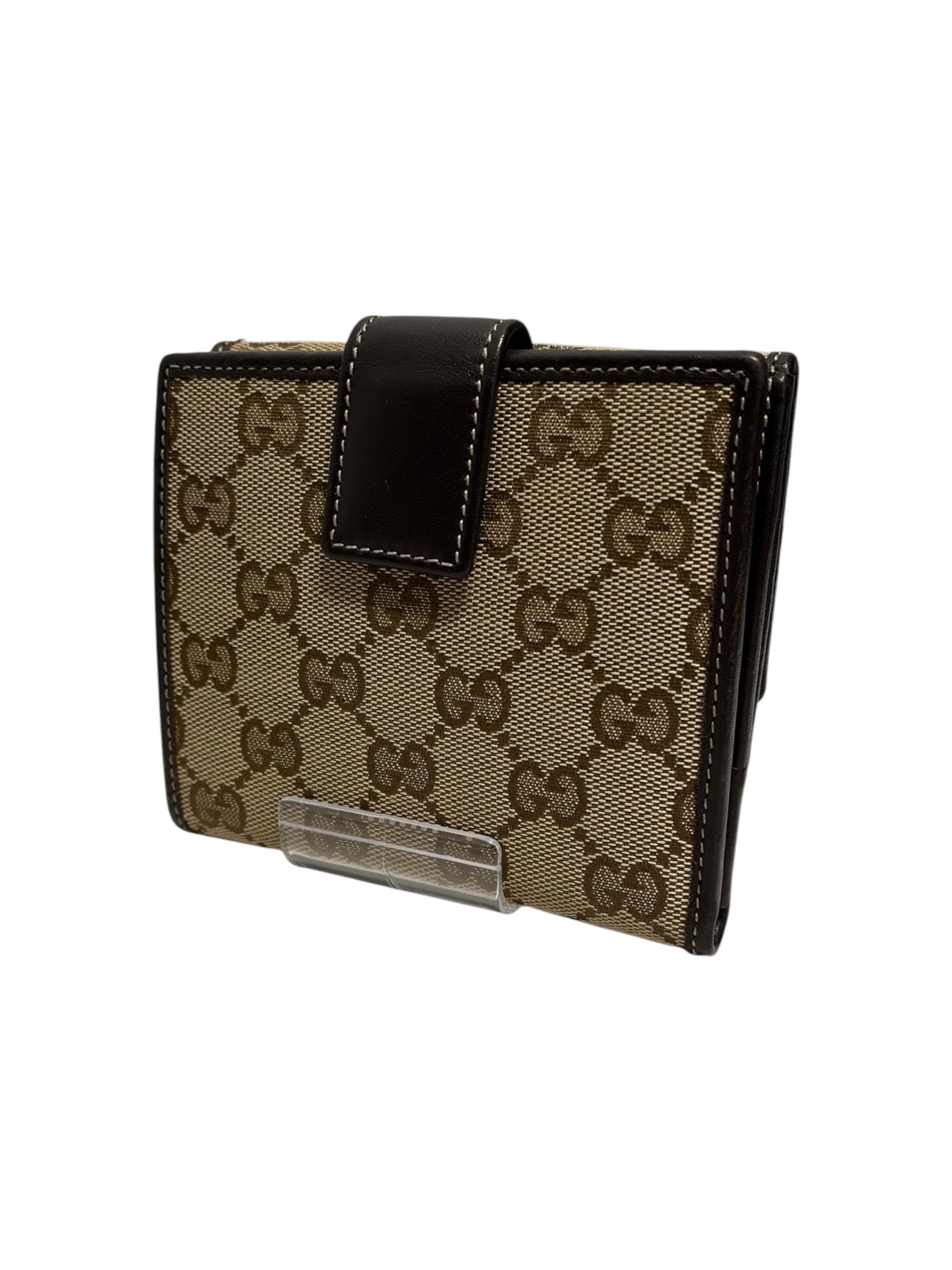 GUCCI/Bifold Wallet/Monogram/Cotton/KHK/ view 2