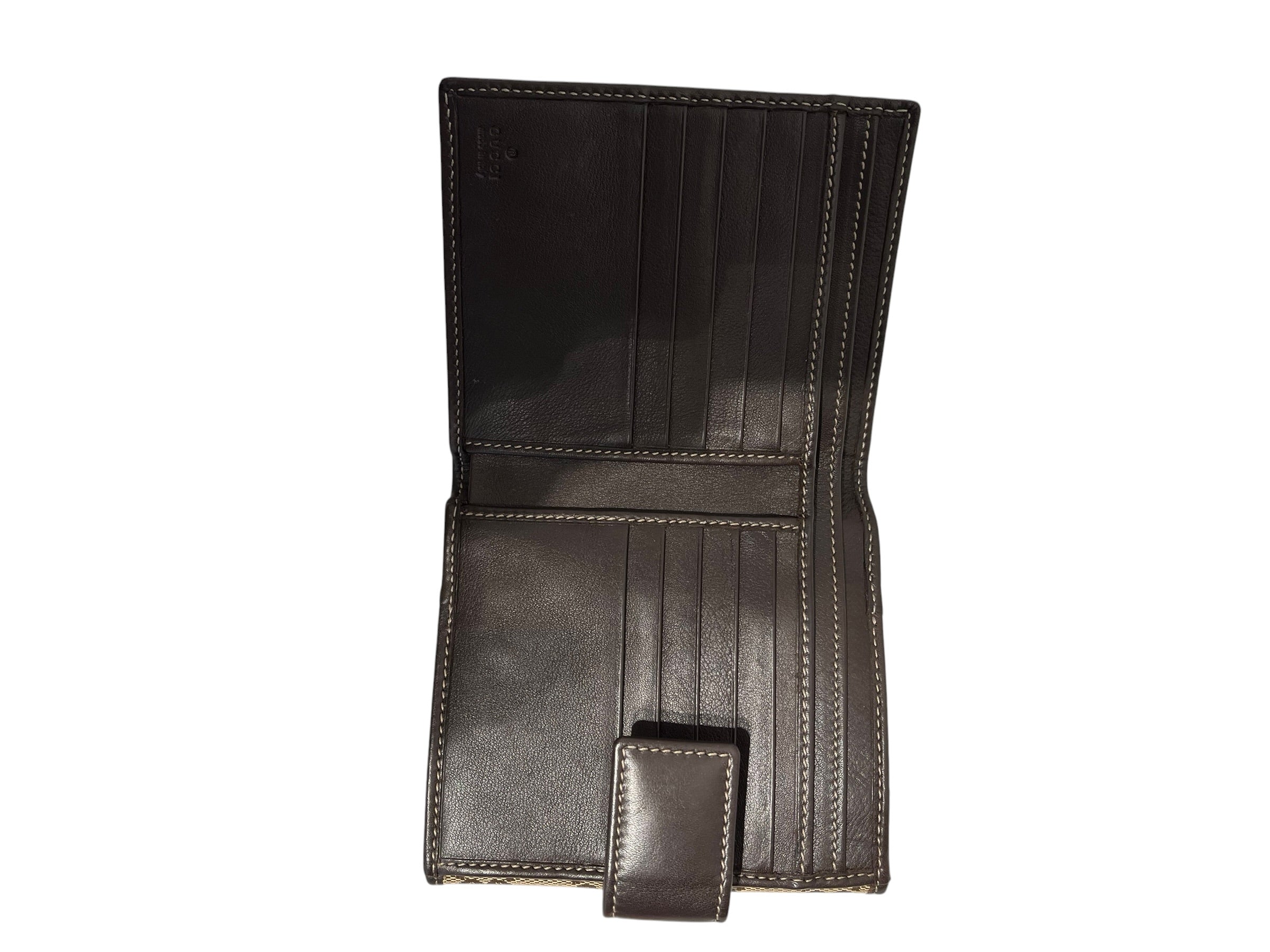 GUCCI/Bifold Wallet/Monogram/Cotton/KHK/ view 4
