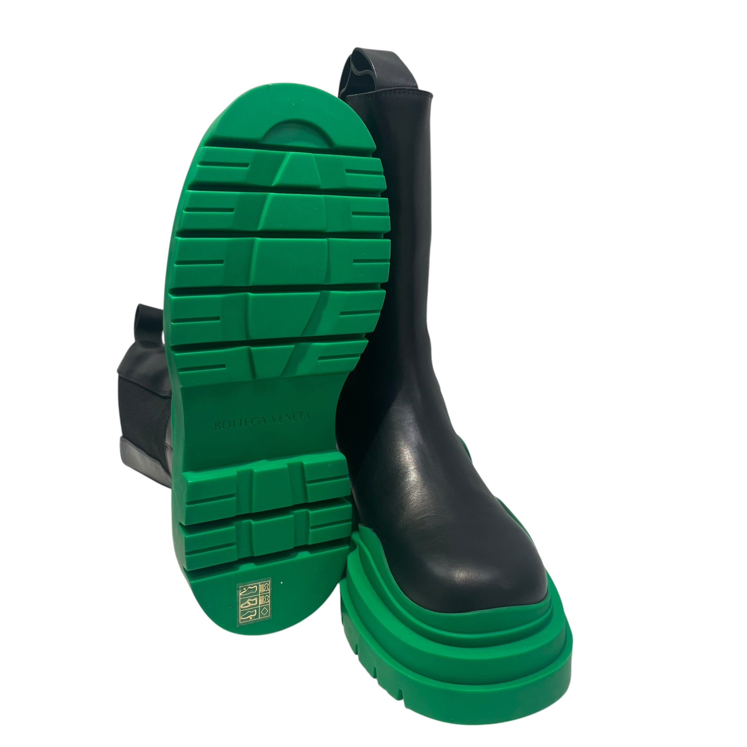 BOTTEGA VENETA/Boots/EU 39/Leather/BLK/8 Hole/bottega green boot view 3