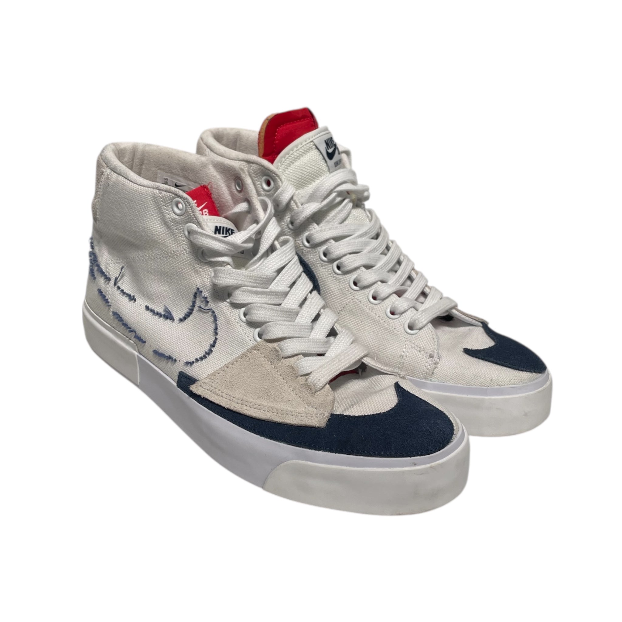NIKE/Low-Sneakers/US 8/Cotton/WHT/sb view 1