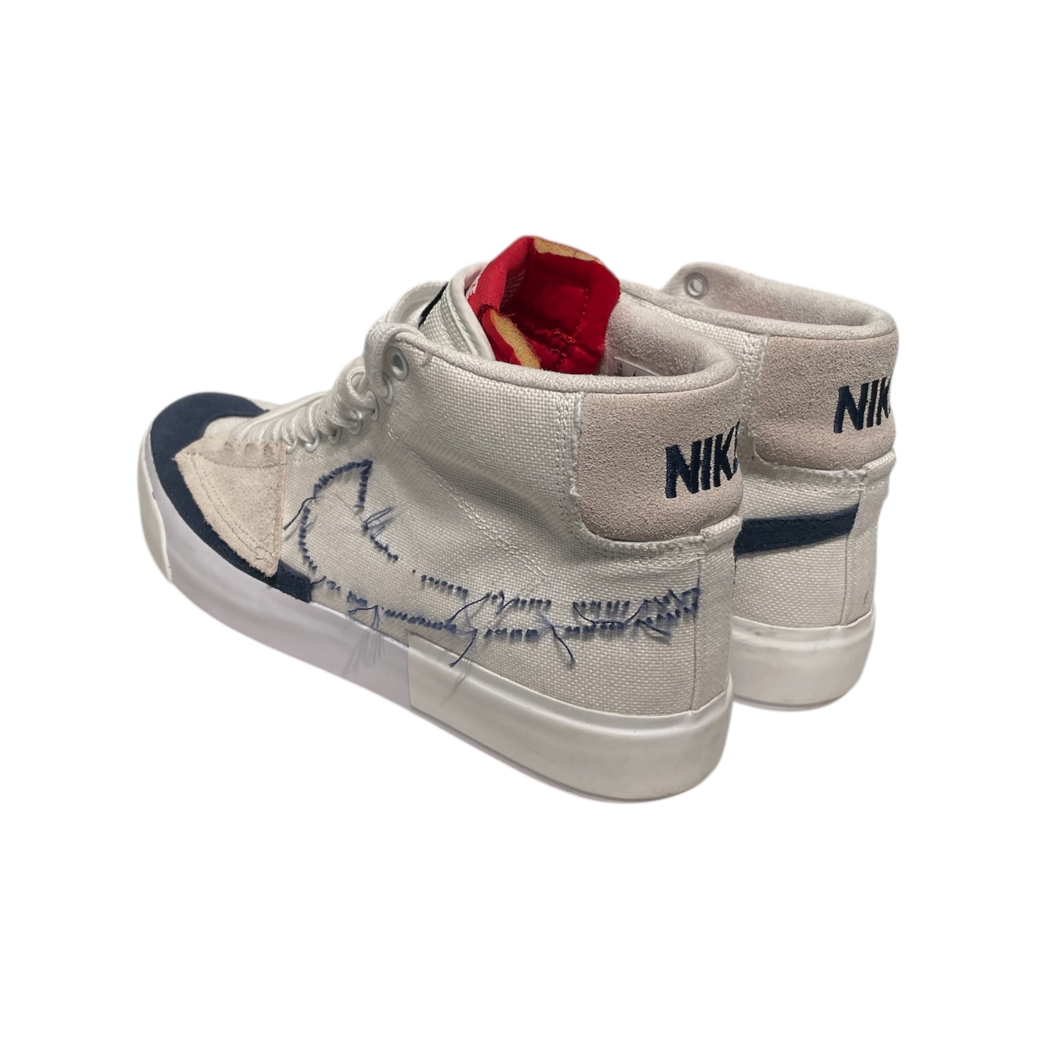 NIKE/Low-Sneakers/US 8/Cotton/WHT/sb view 2