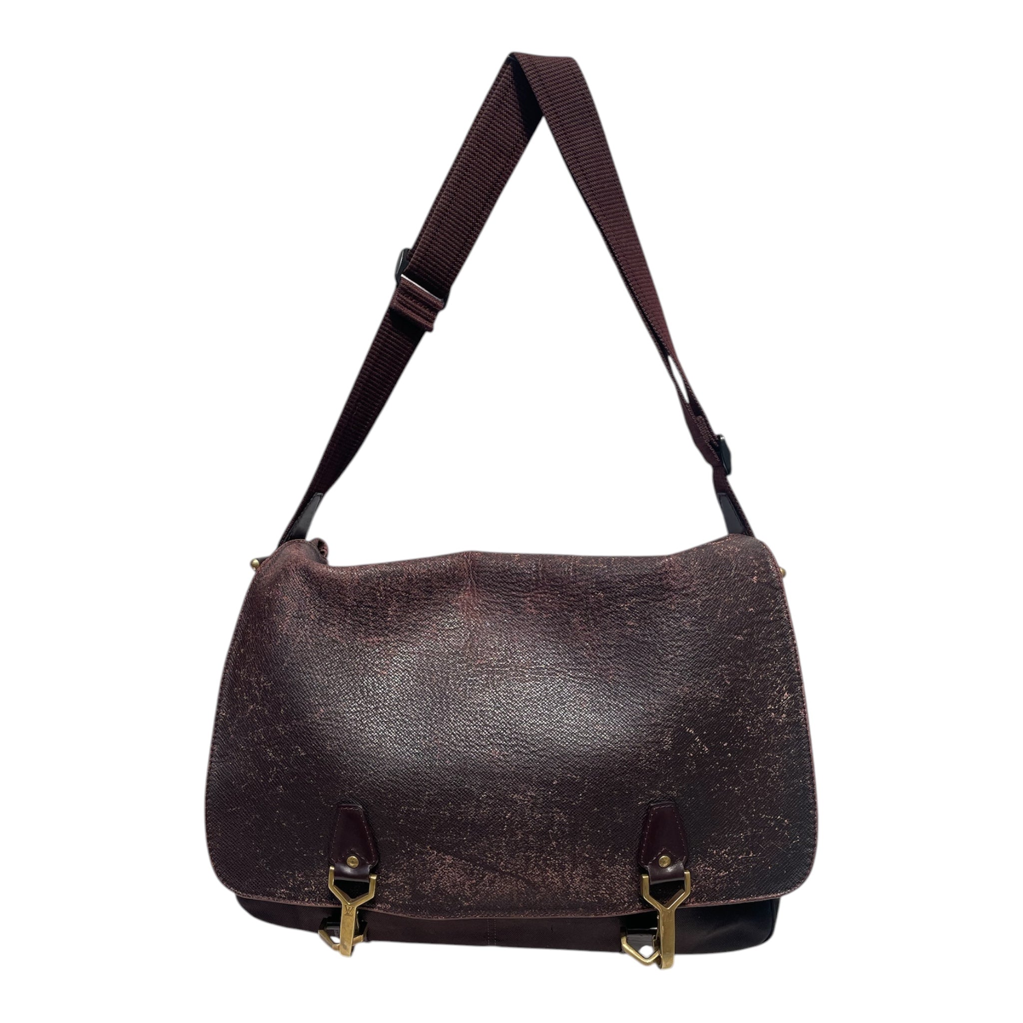 LOUIS VUITTON/Cross Body Bag/Leather/BRD/Louis Vuitton Delsu Taiga view 1