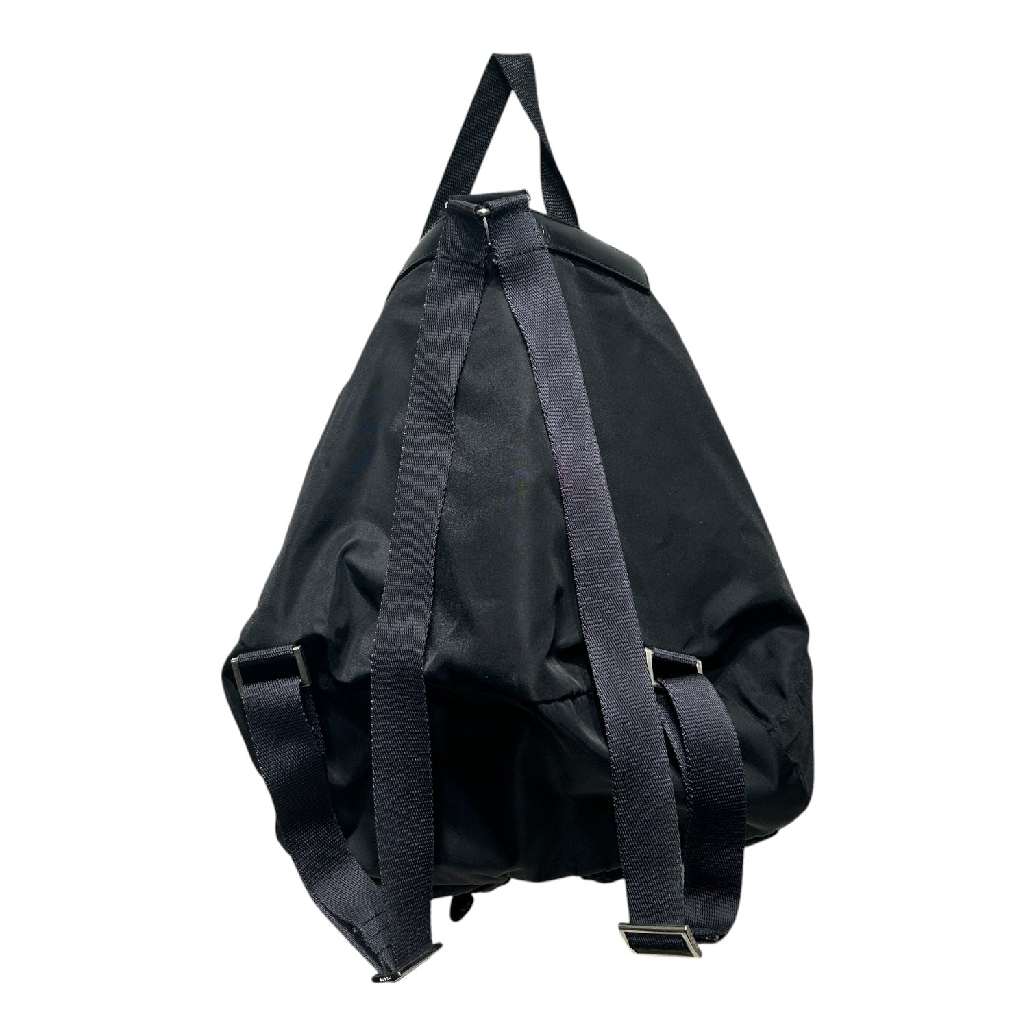 PRADA/Backpack/Nylon/BLK/LEATHER STRAPS view 2