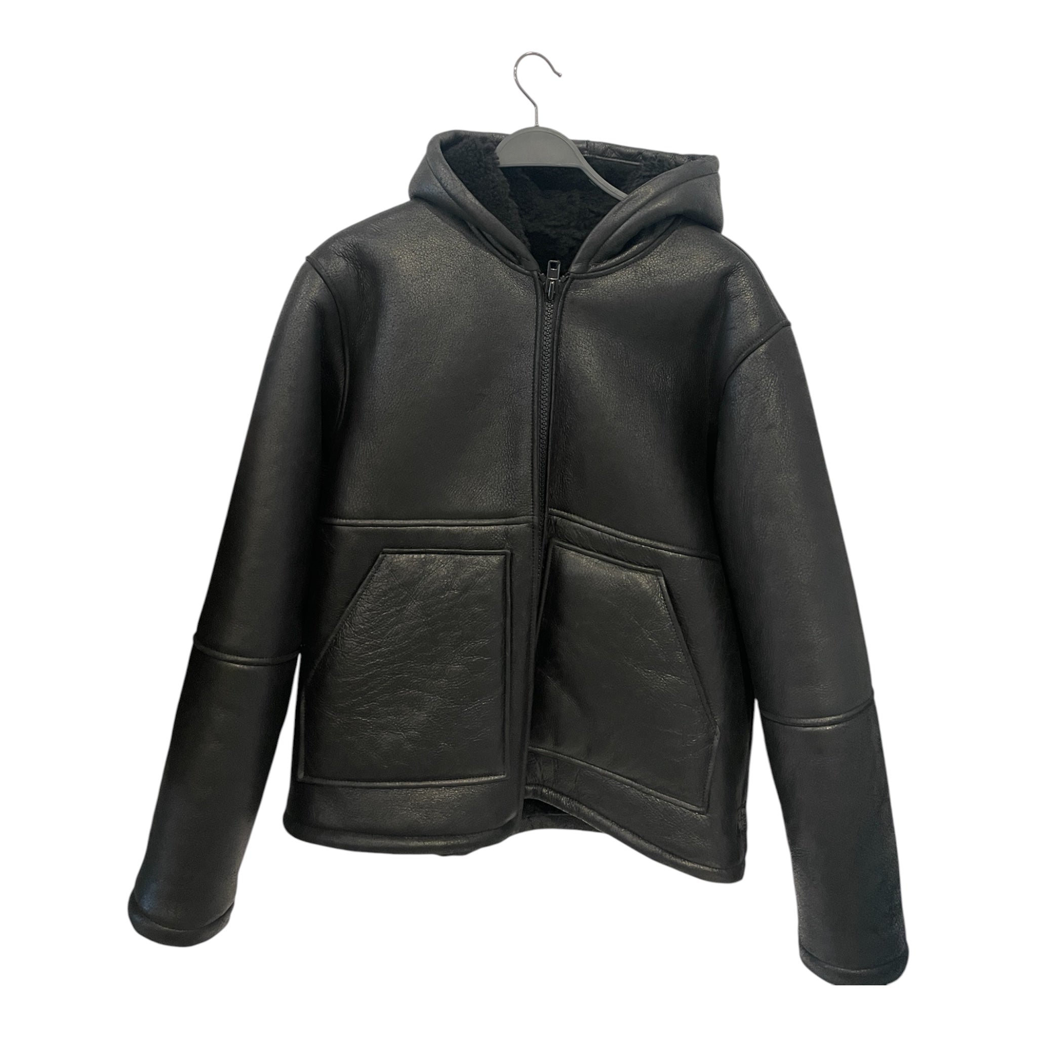 STUSSY/Leather Jkt/M/Leather/BLK/Shearling Jacket view 1