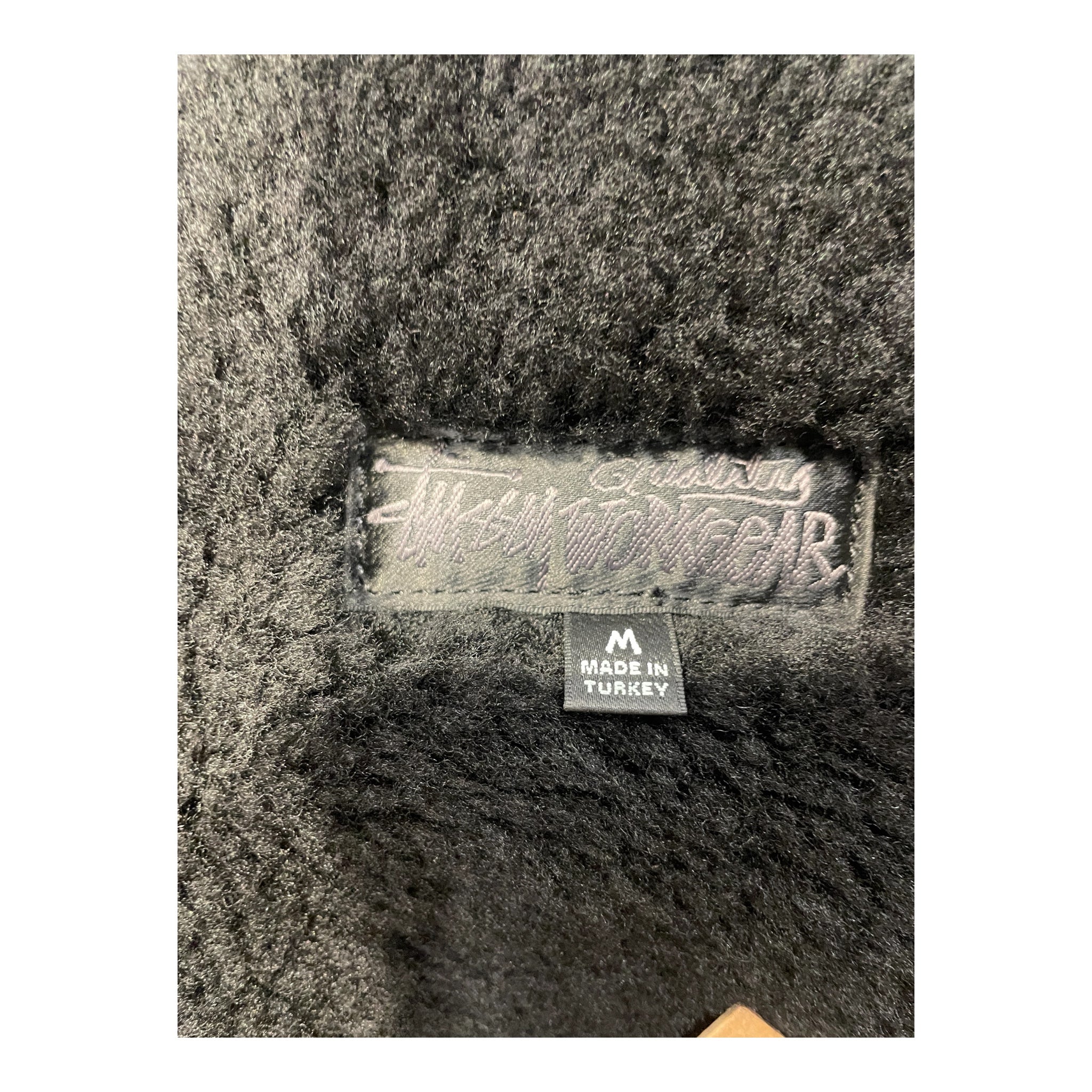 STUSSY/Leather Jkt/M/Leather/BLK/Shearling Jacket view 3