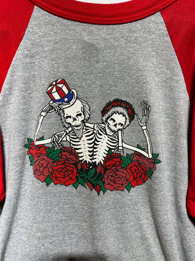 GRATEFUL DEAD/LS T-Shirt/XL/Cotton/GRY/1982 benefit