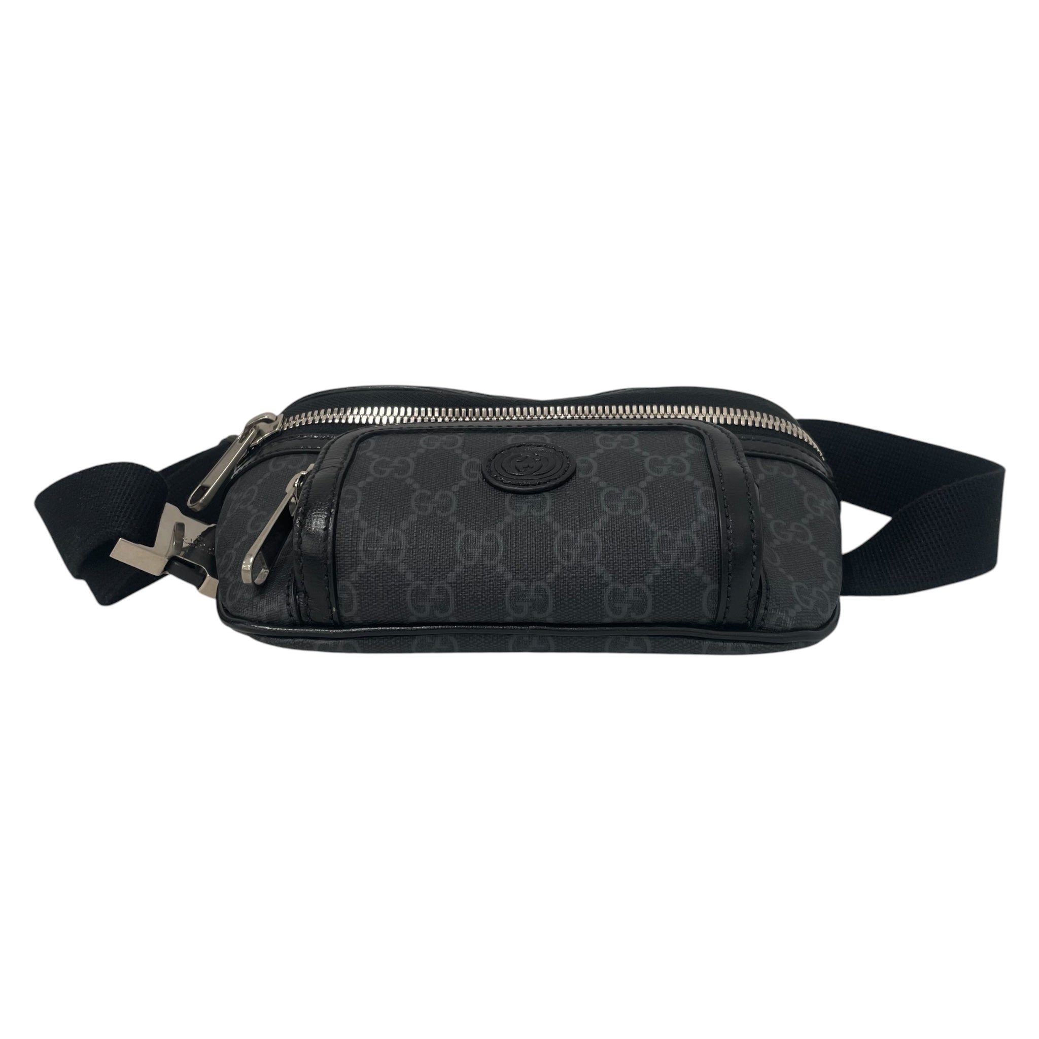 GUCCI/Fanny Pack/Hombre Check/Cotton/BLK/Interlocking G view 3