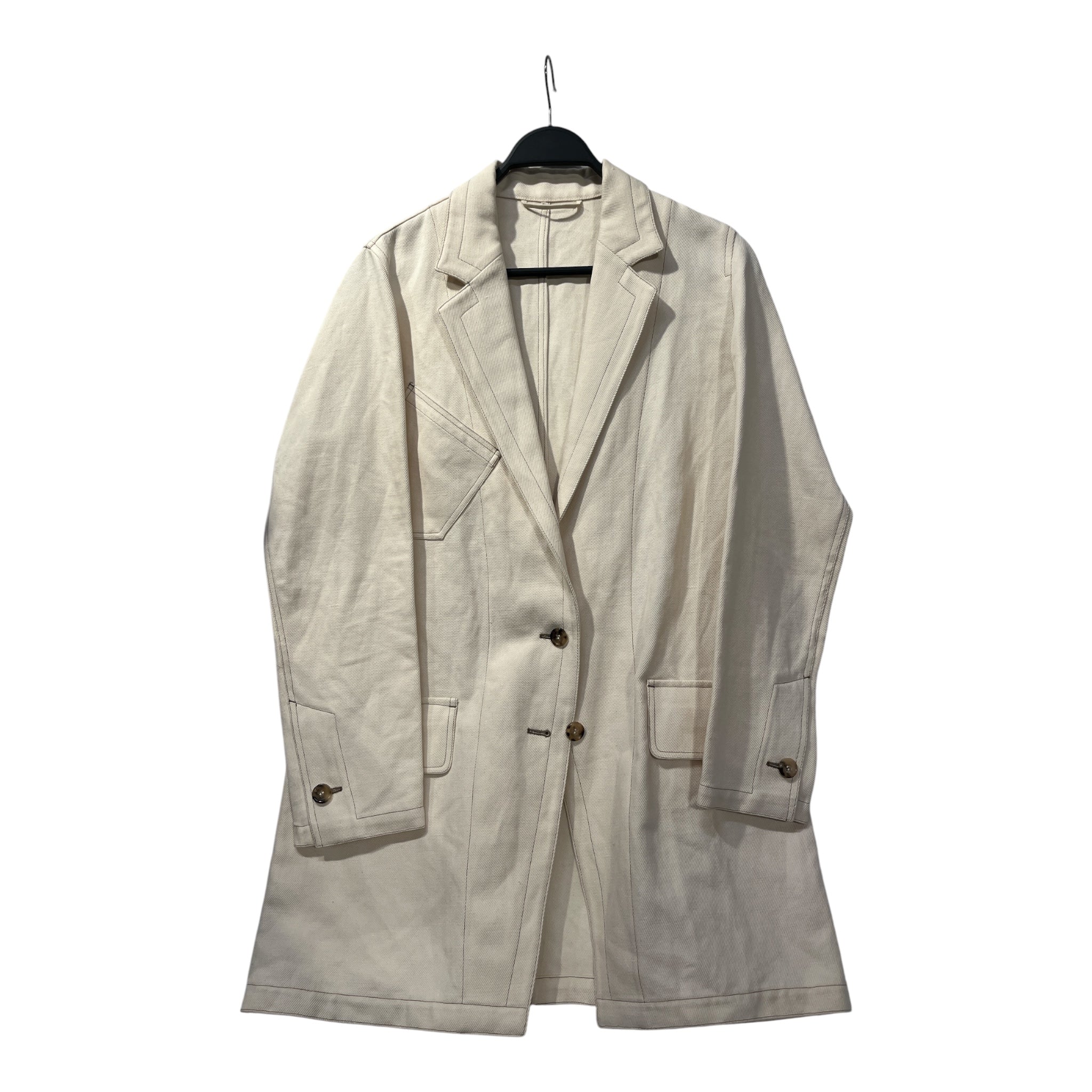 MAX MARA/Tailored Jkt/12/Cotton/CRM/SFILATA view 1