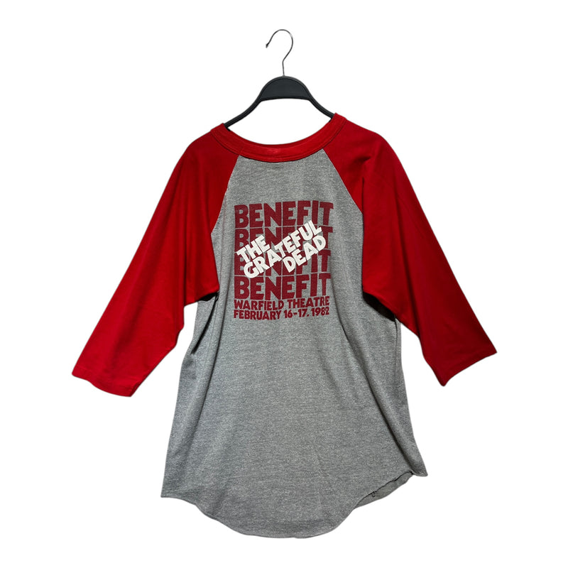 GRATEFUL DEAD/LS T-Shirt/XL/Cotton/GRY/1982 benefit