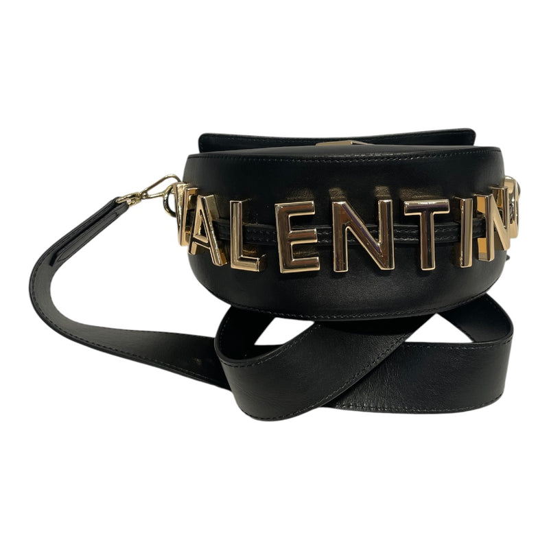 MARIO VALENTINO/Cross Body Bag/FREE/Leather/BLK/Lunaire Saddle Bag